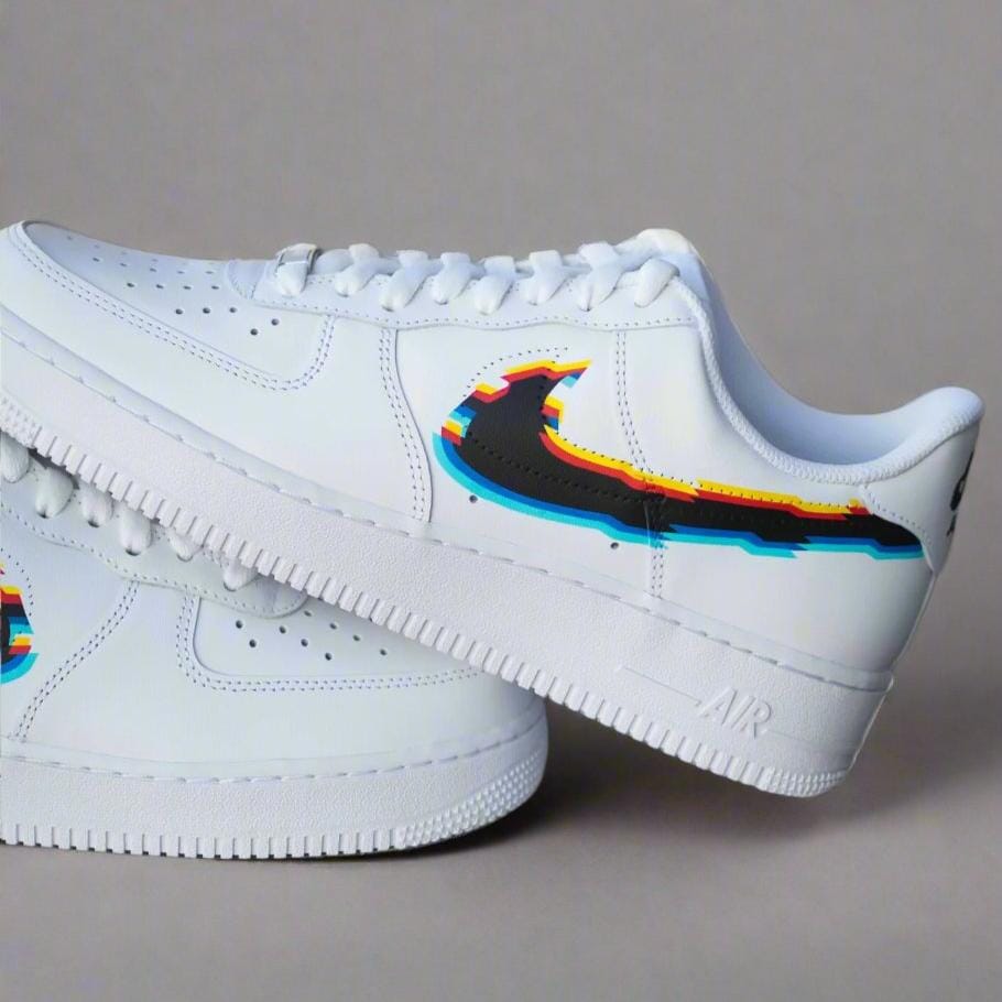 Mdcustoms Glitch Swoosh AF1