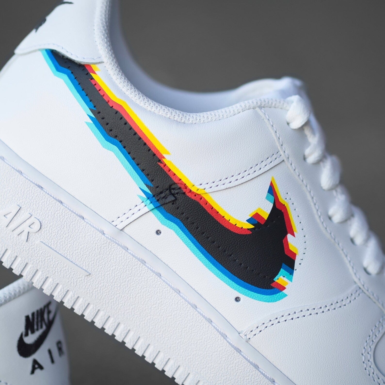 Mdcustoms Glitch Swoosh AF1