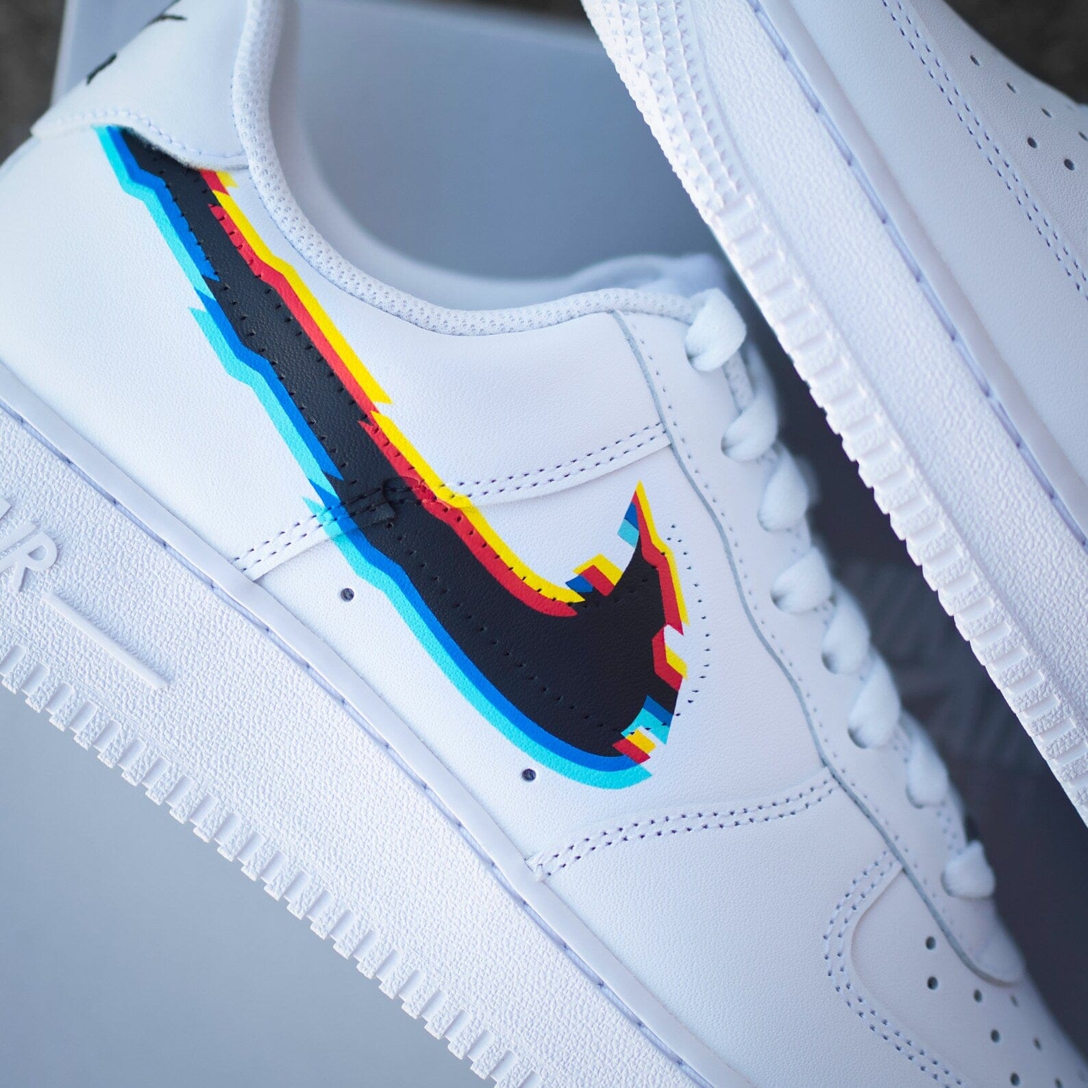 Mdcustoms Glitch Swoosh AF1