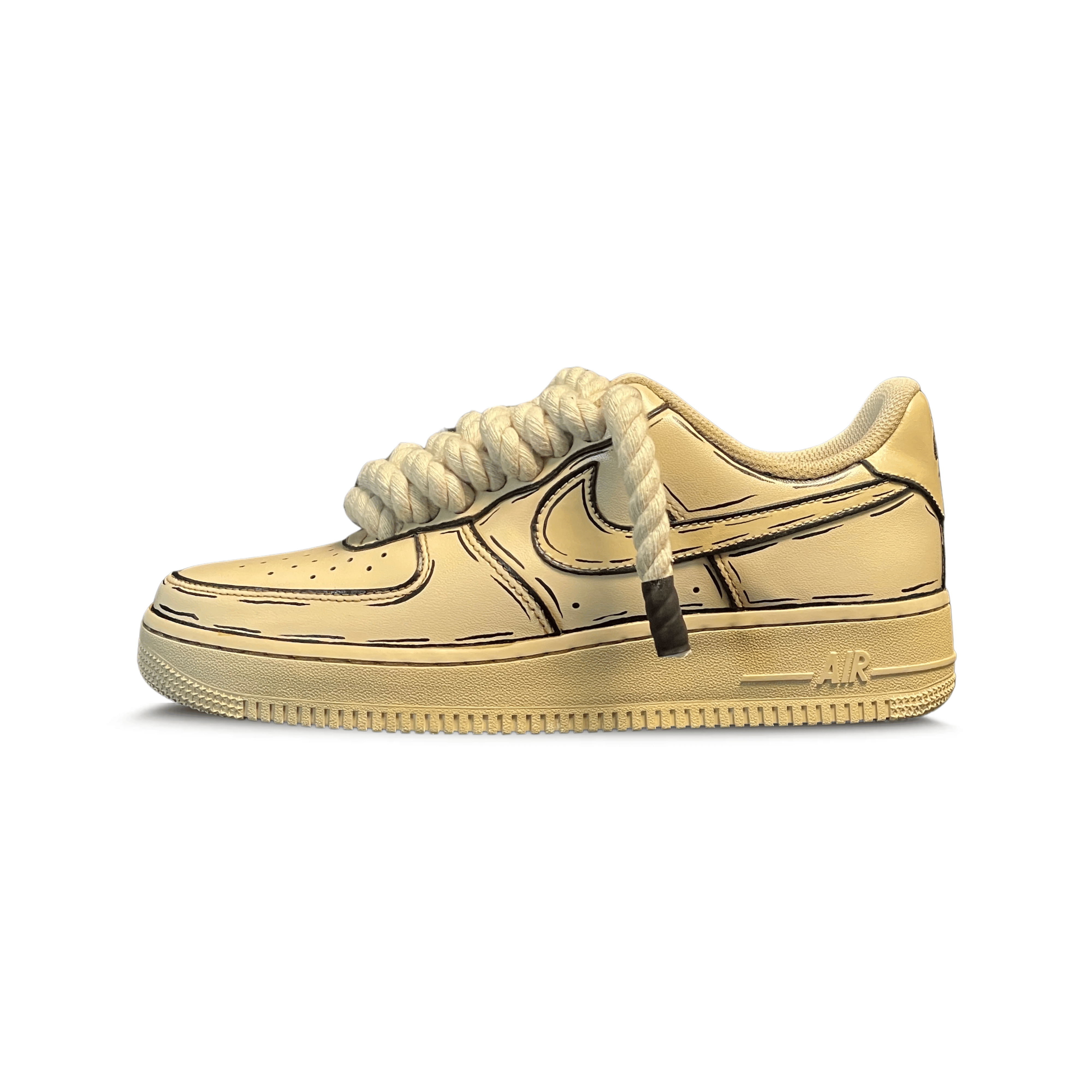 Mdcustoms COFFEE AF1 (Black Dash)