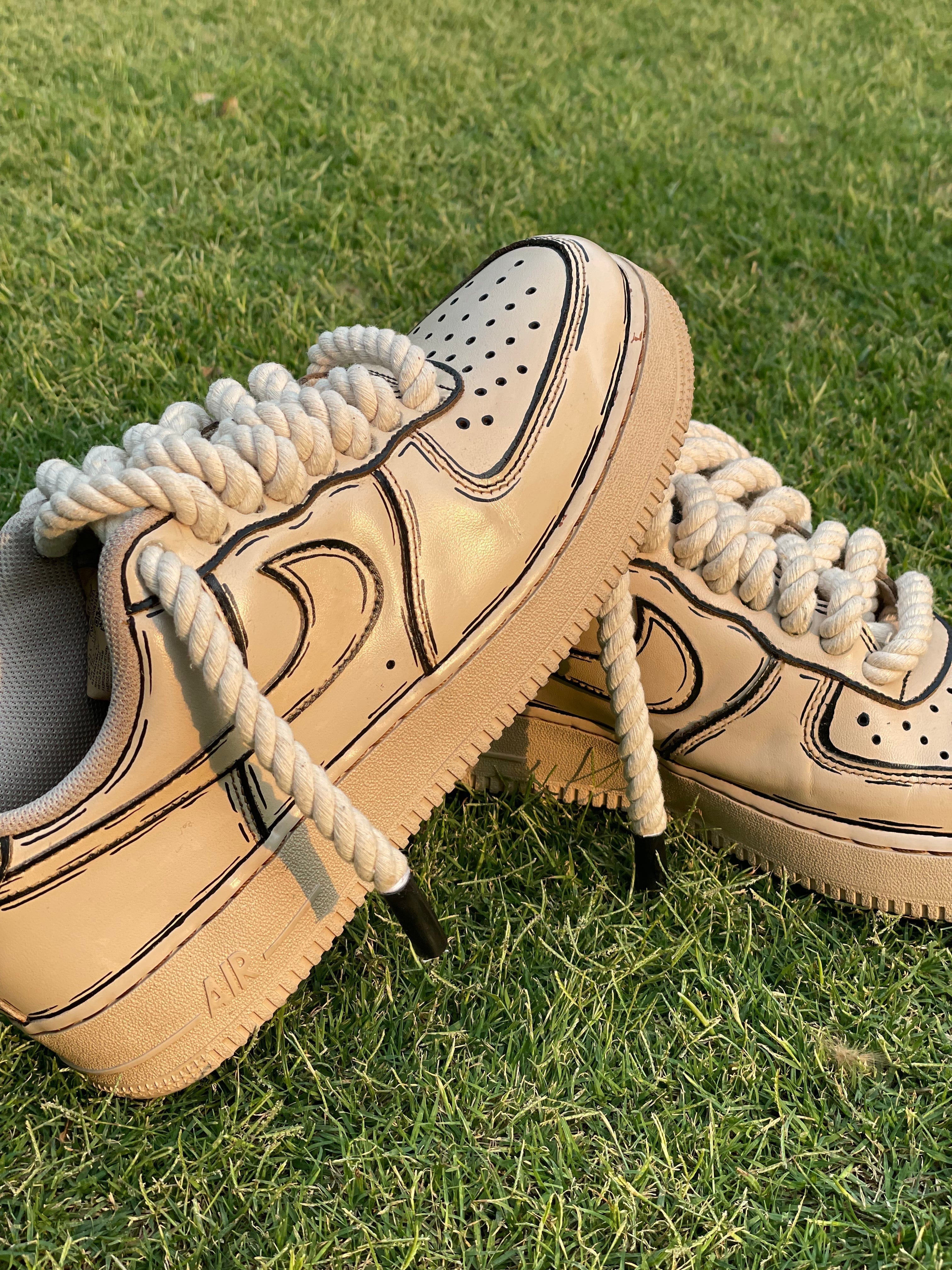 Mdcustoms COFFEE AF1 (Black Dash)