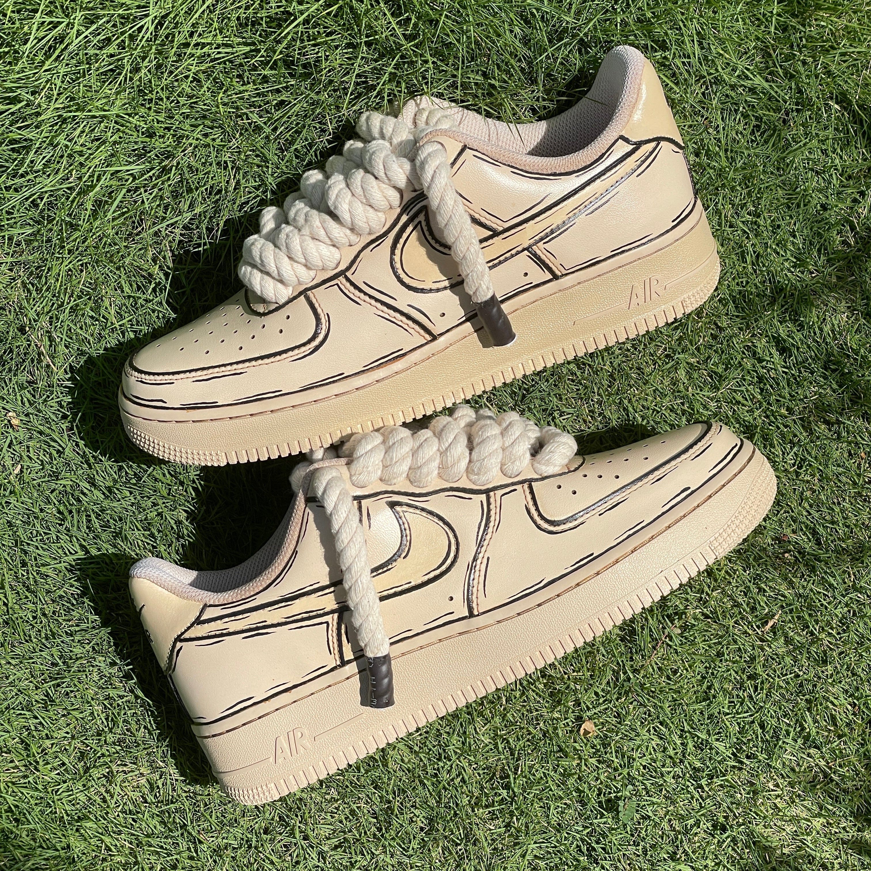 Mdcustoms COFFEE AF1 (Black Dash)