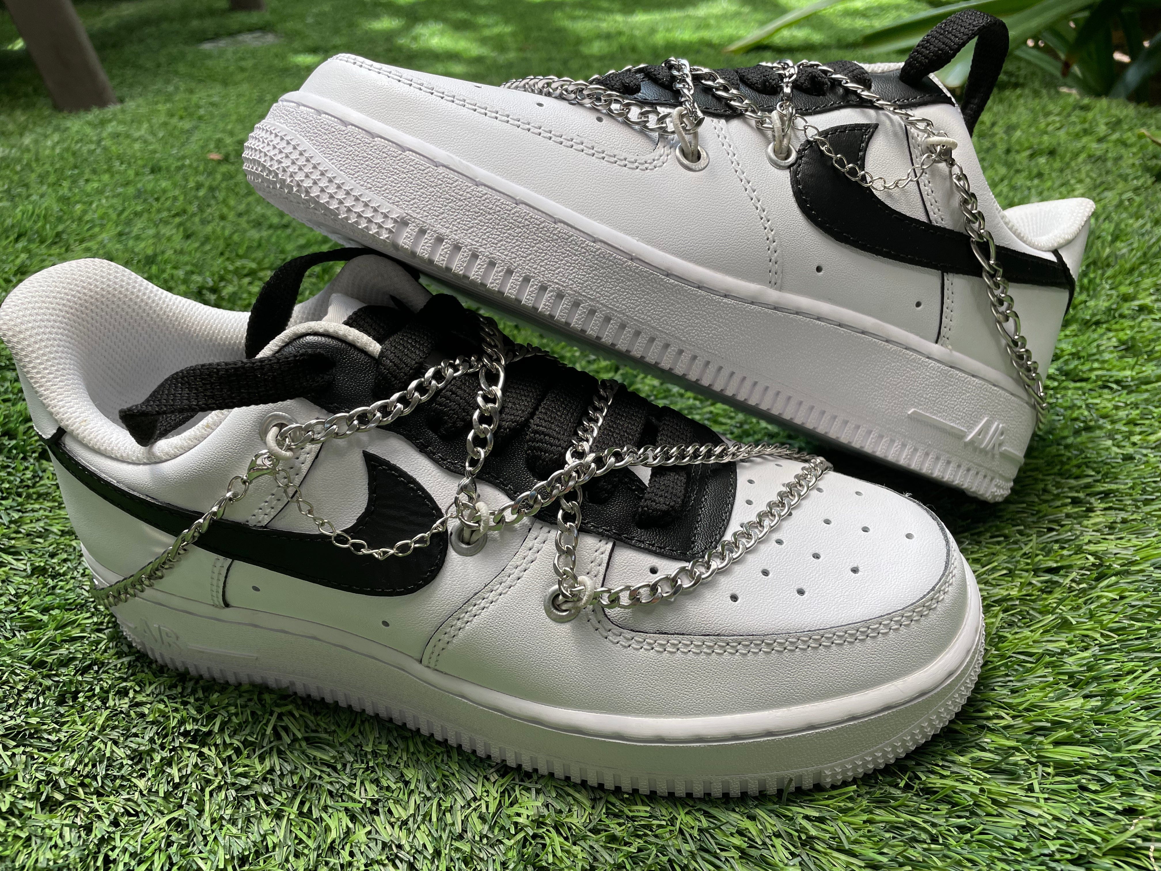 Mdcustoms CROSS CHAIN AF1 WHITE/BLACK