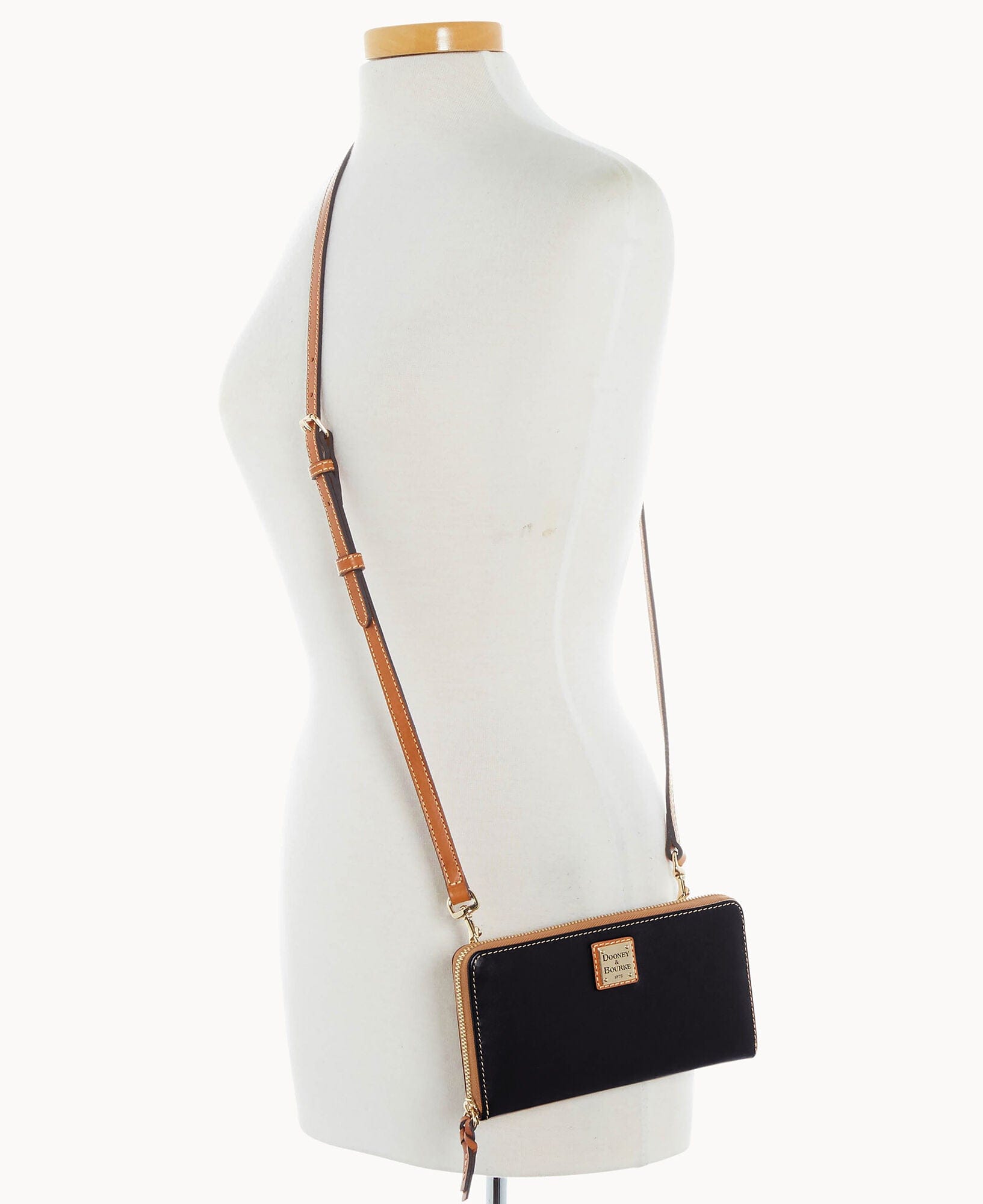 Dooney & Bourke Wexford Leather Large Zip Around Wristlet Crossbody