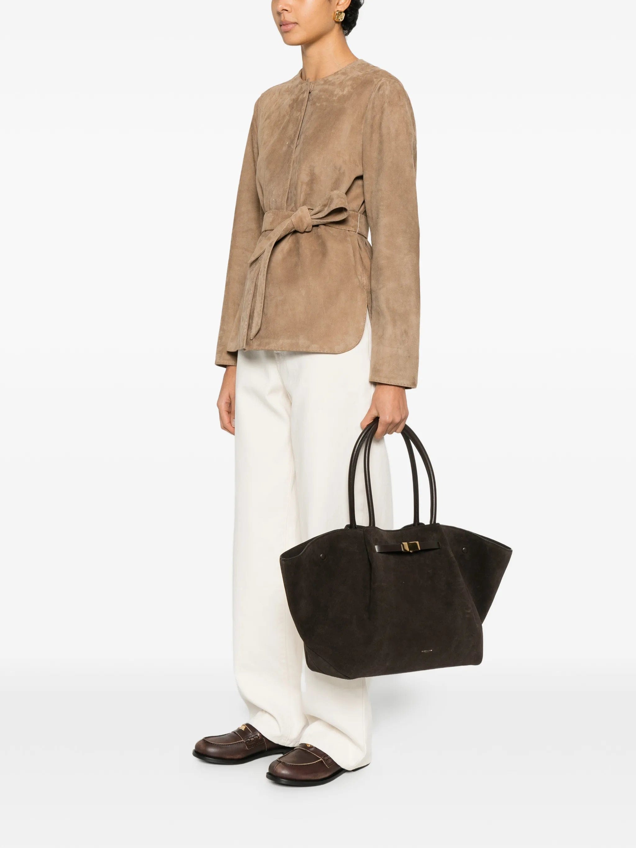 Demellier New York suede shoulder bag