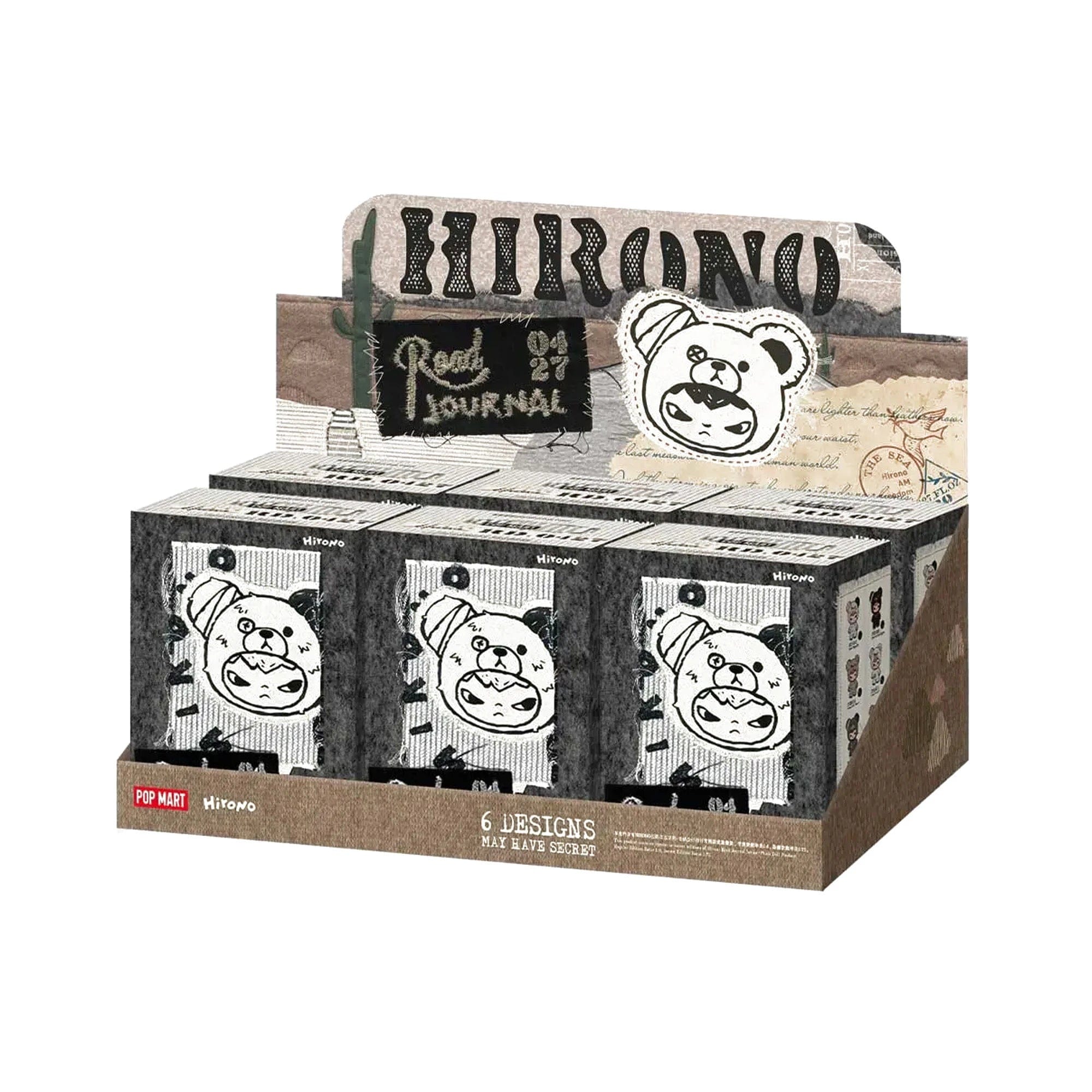 POP MART Hirono Road Journal Series Plush Doll Pendant (6 Blind Box)