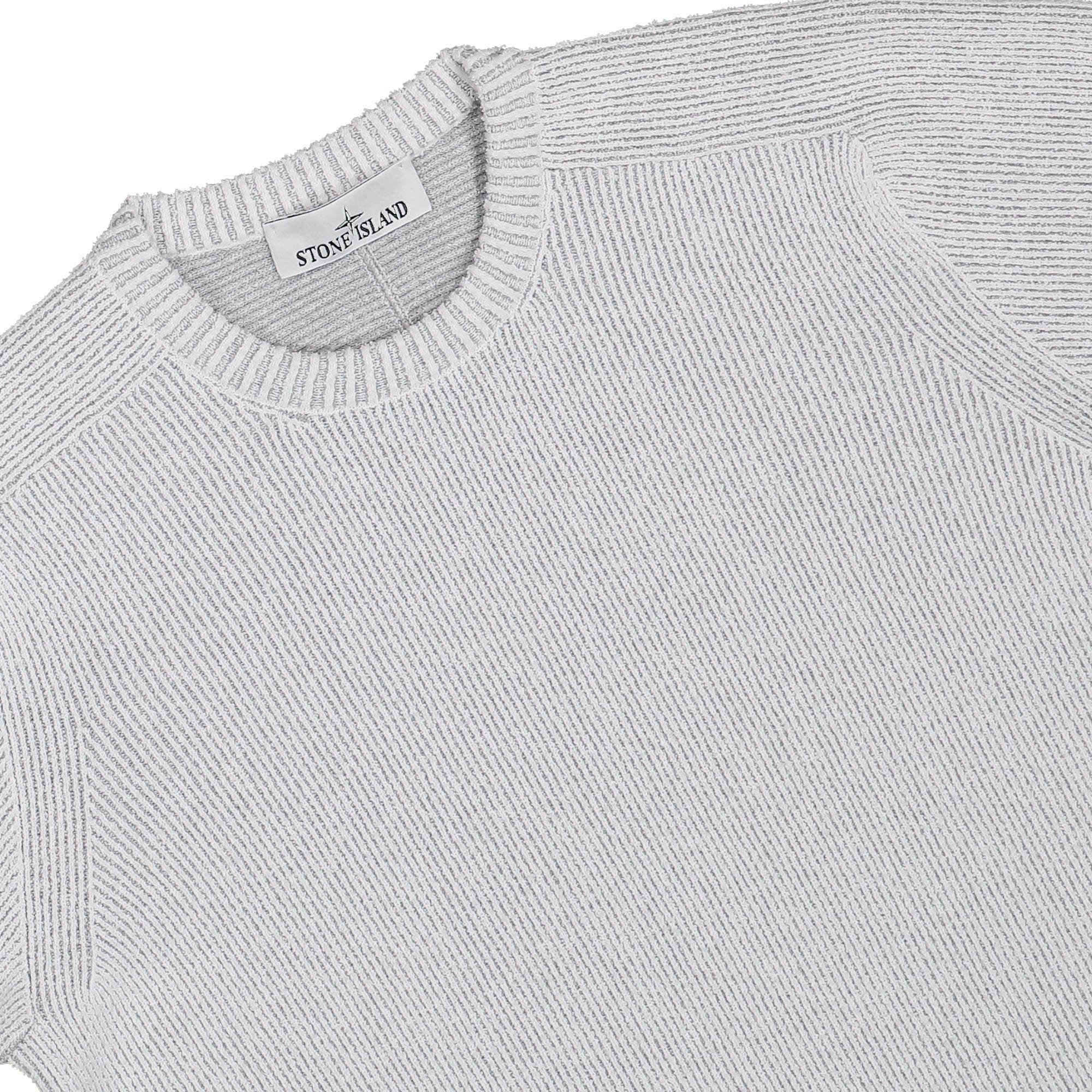 Stone Island Plated Rib Cotton Boucle Crewneck