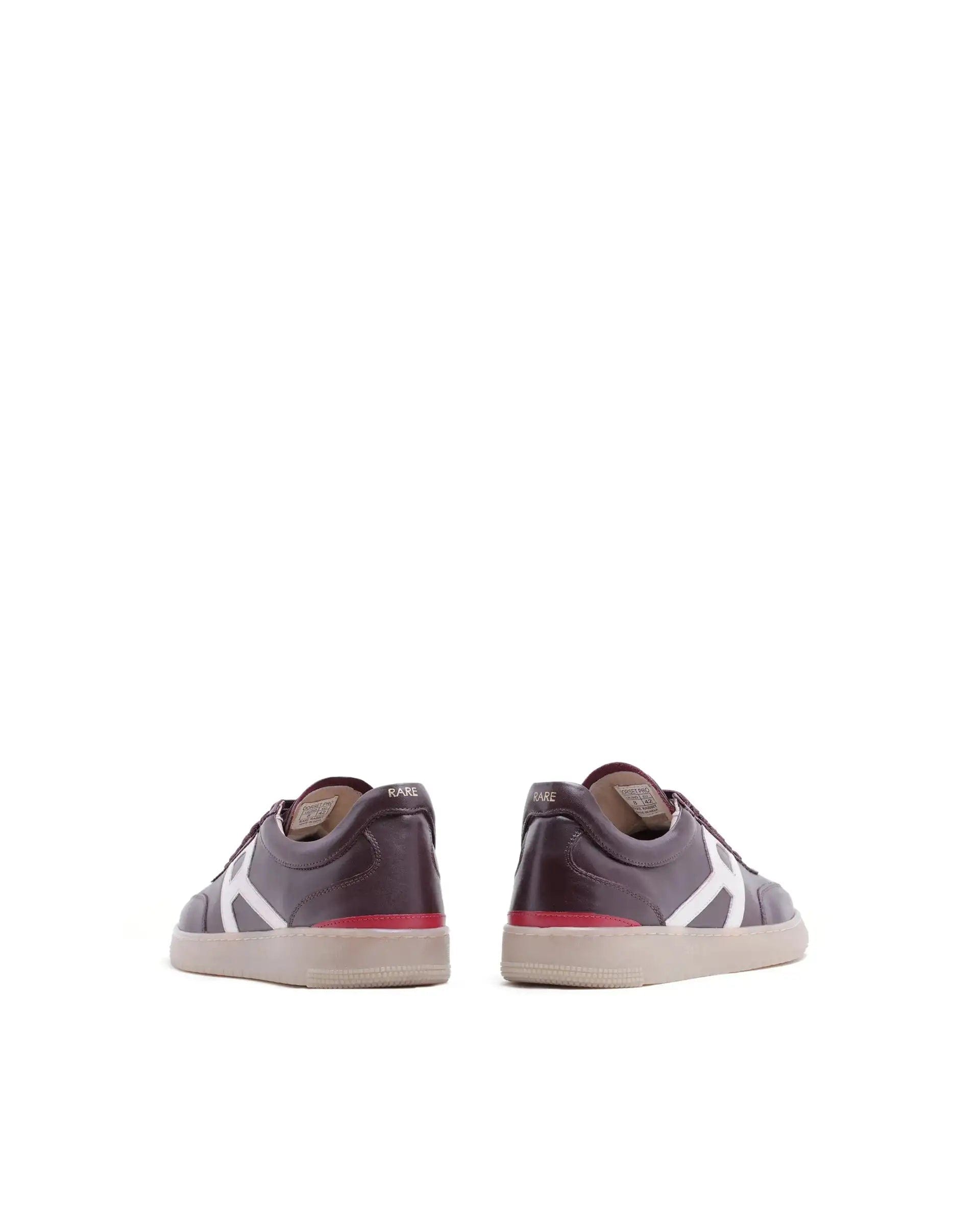 RAREZ Rare Rabbit Men Dorset Pro Burgundy Genuine Leather Shoes Low - Top Lace - Up Dual Tone Sneaker Shoes