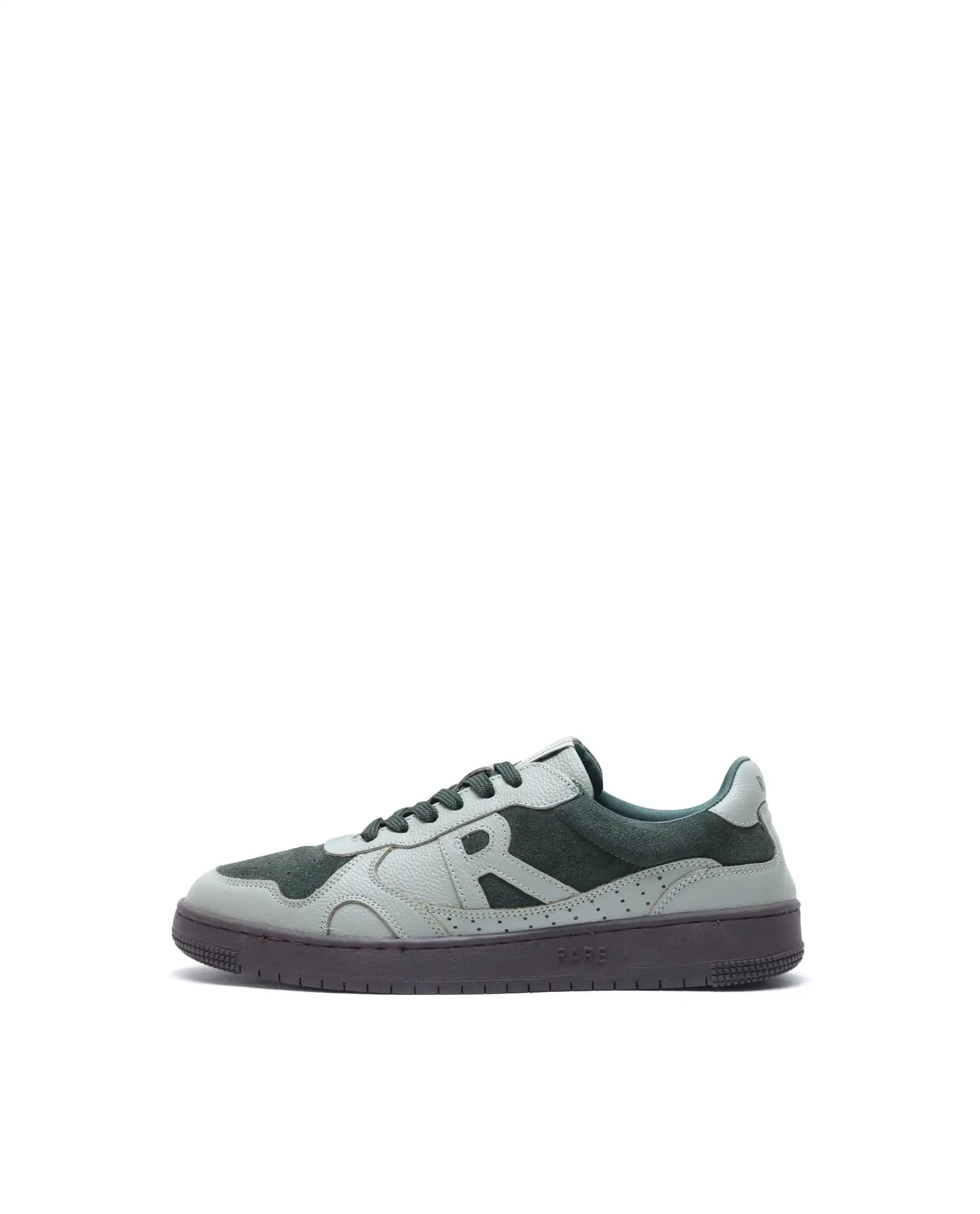 RAREZ Rare Rabbit Men's Kelp Green Micro Fiber Leather Sneaker