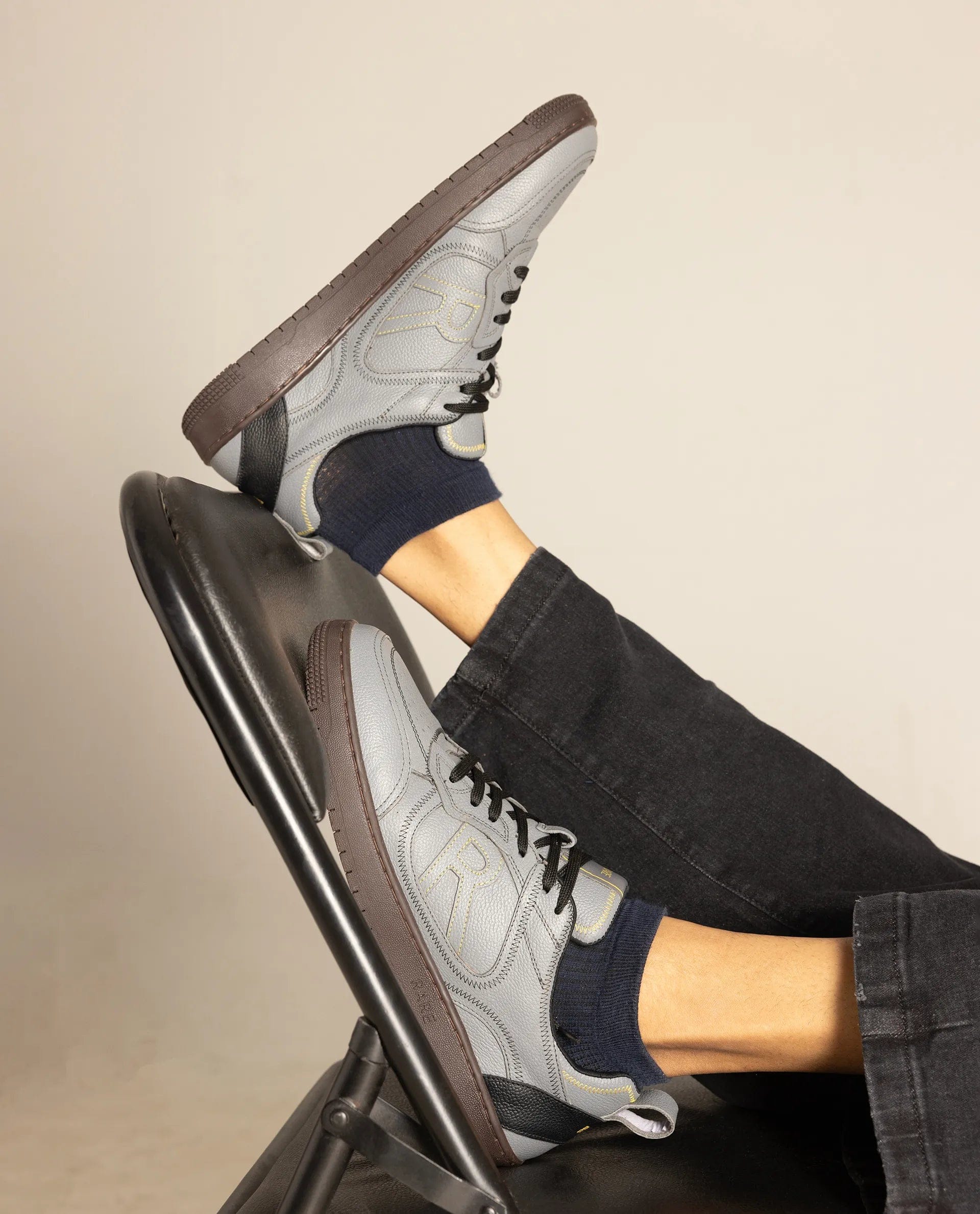 RAREZ Rare Rabbit Men Zion Grey Lace - Up Closure Sneaker