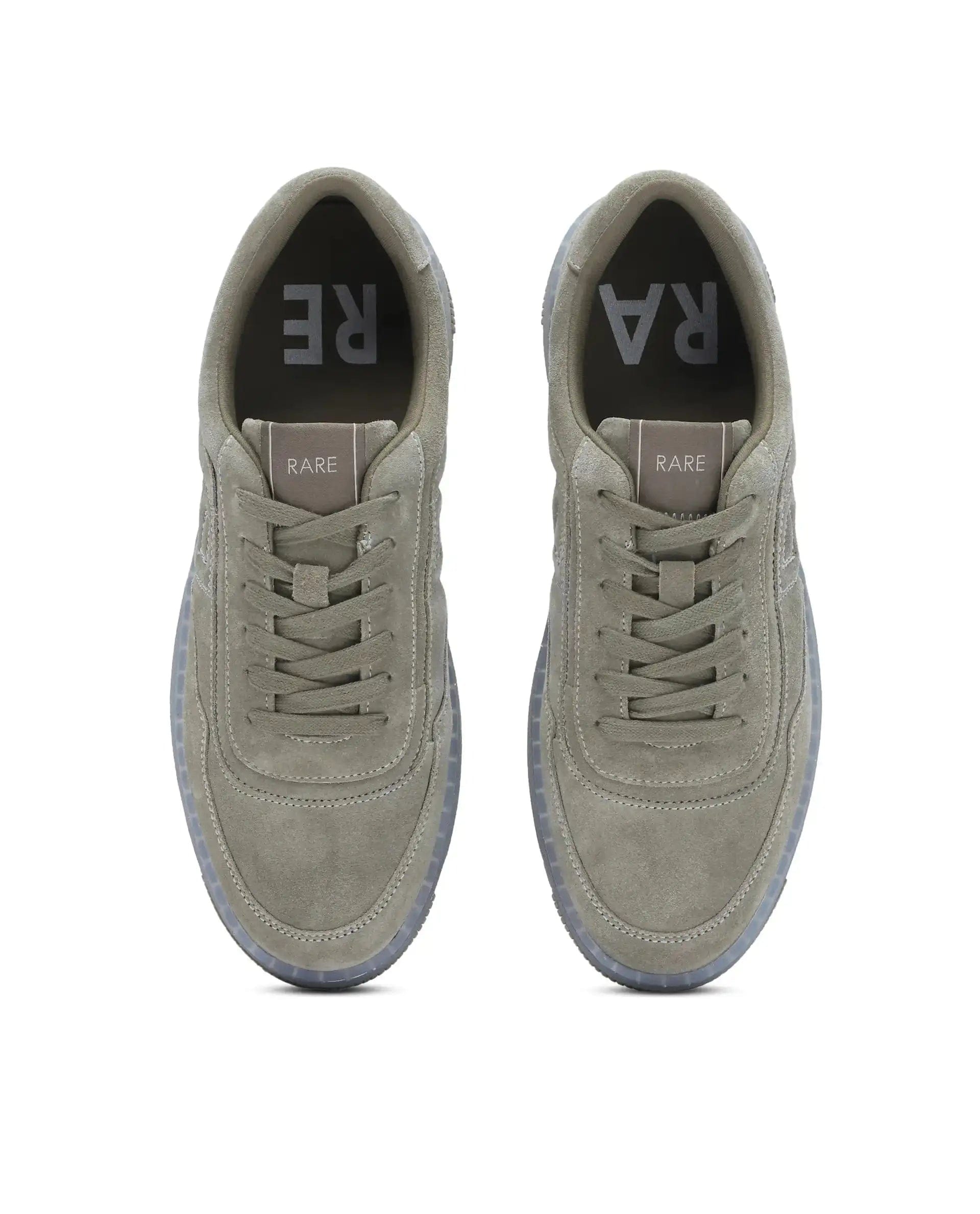 RAREZ Rare Rabbit Men Oslo Olive Lace - Up Closure Sneaker