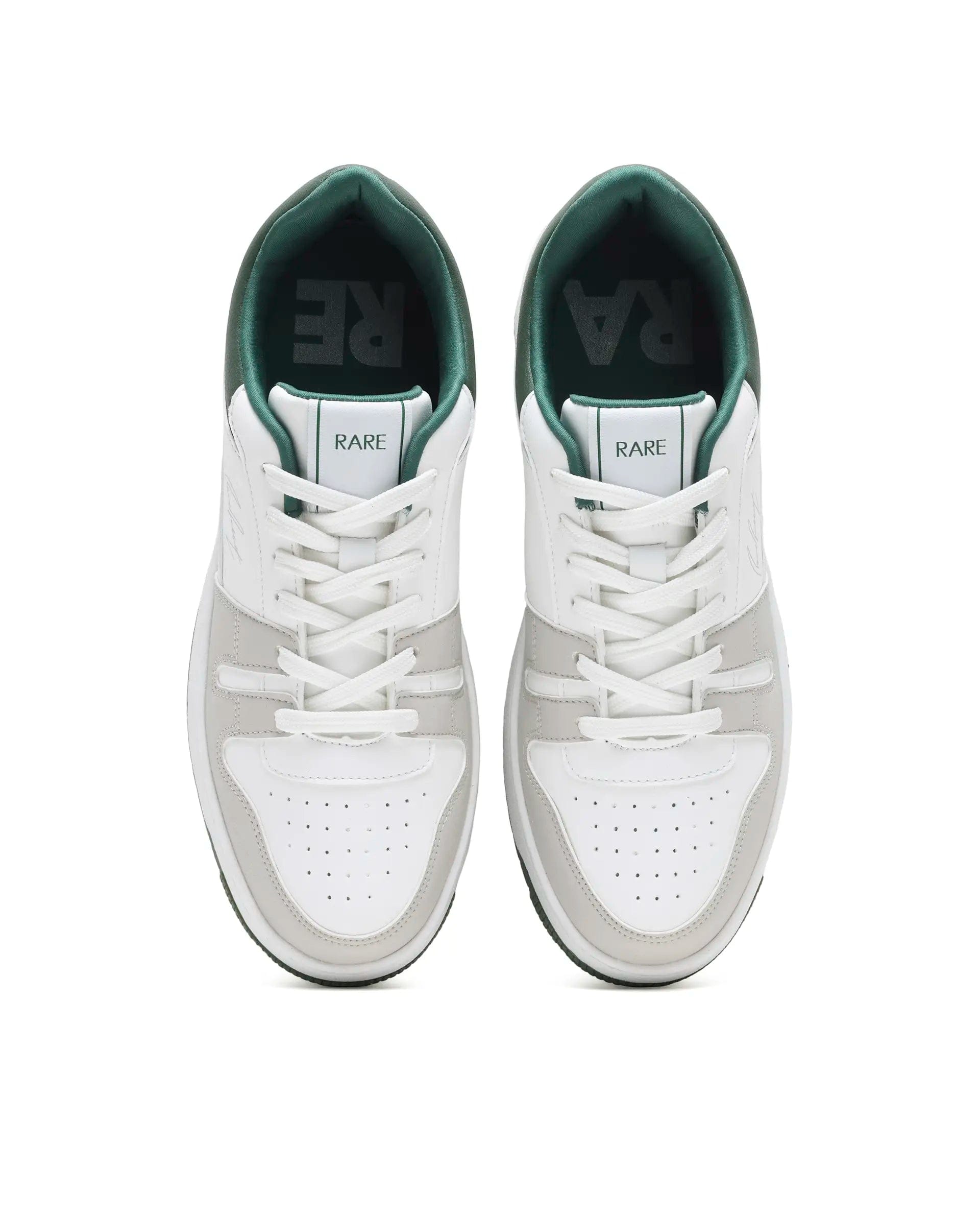 RAREZ Rare Rabbit Men's Enrik White Micro Fiber Sneaker