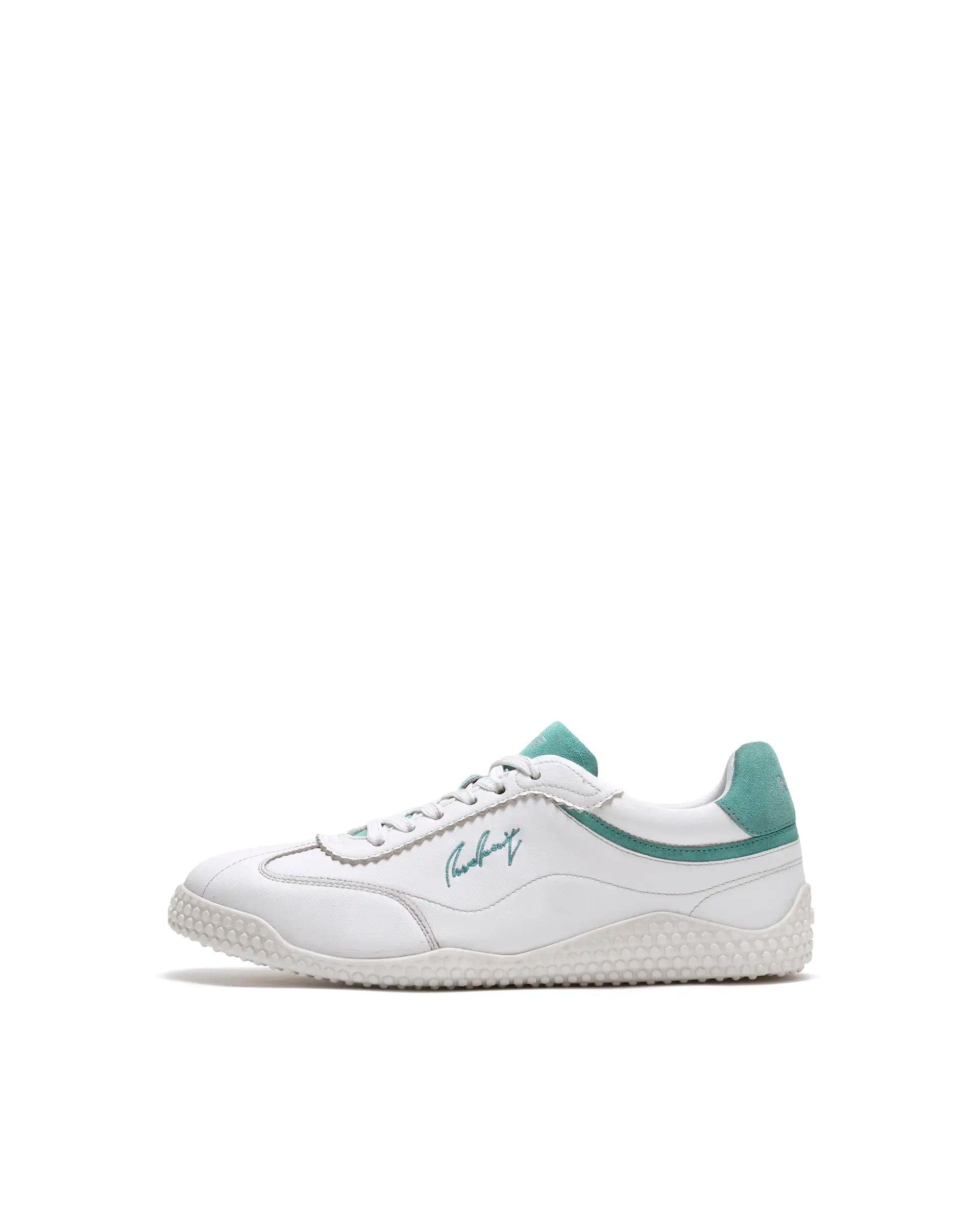 RAREZ Rare Rabbit Men's Echo White Micro Leather Sneaker