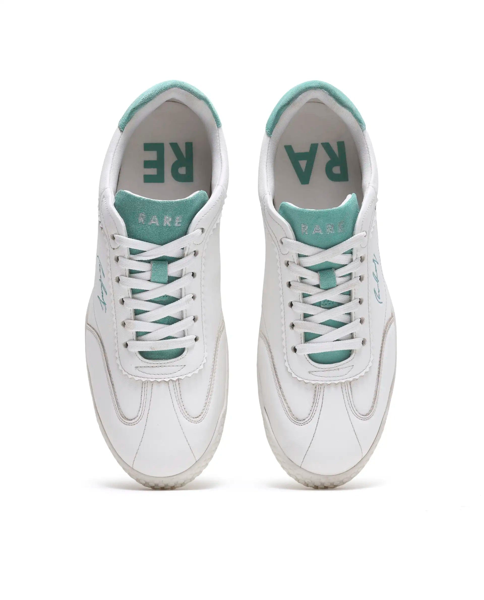 RAREZ Rare Rabbit Men's Echo White Micro Leather Sneaker