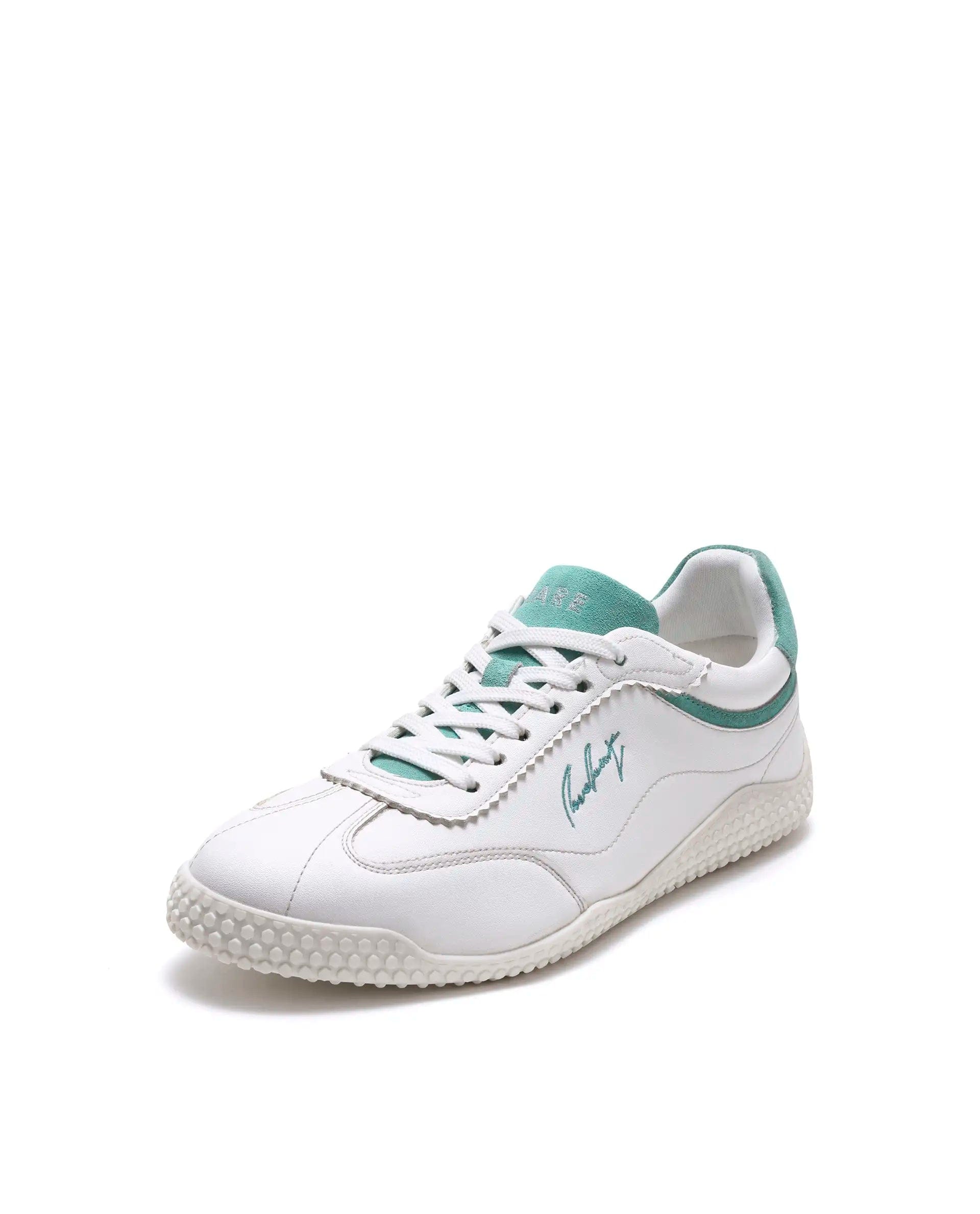 RAREZ Rare Rabbit Men's Echo White Micro Leather Sneaker