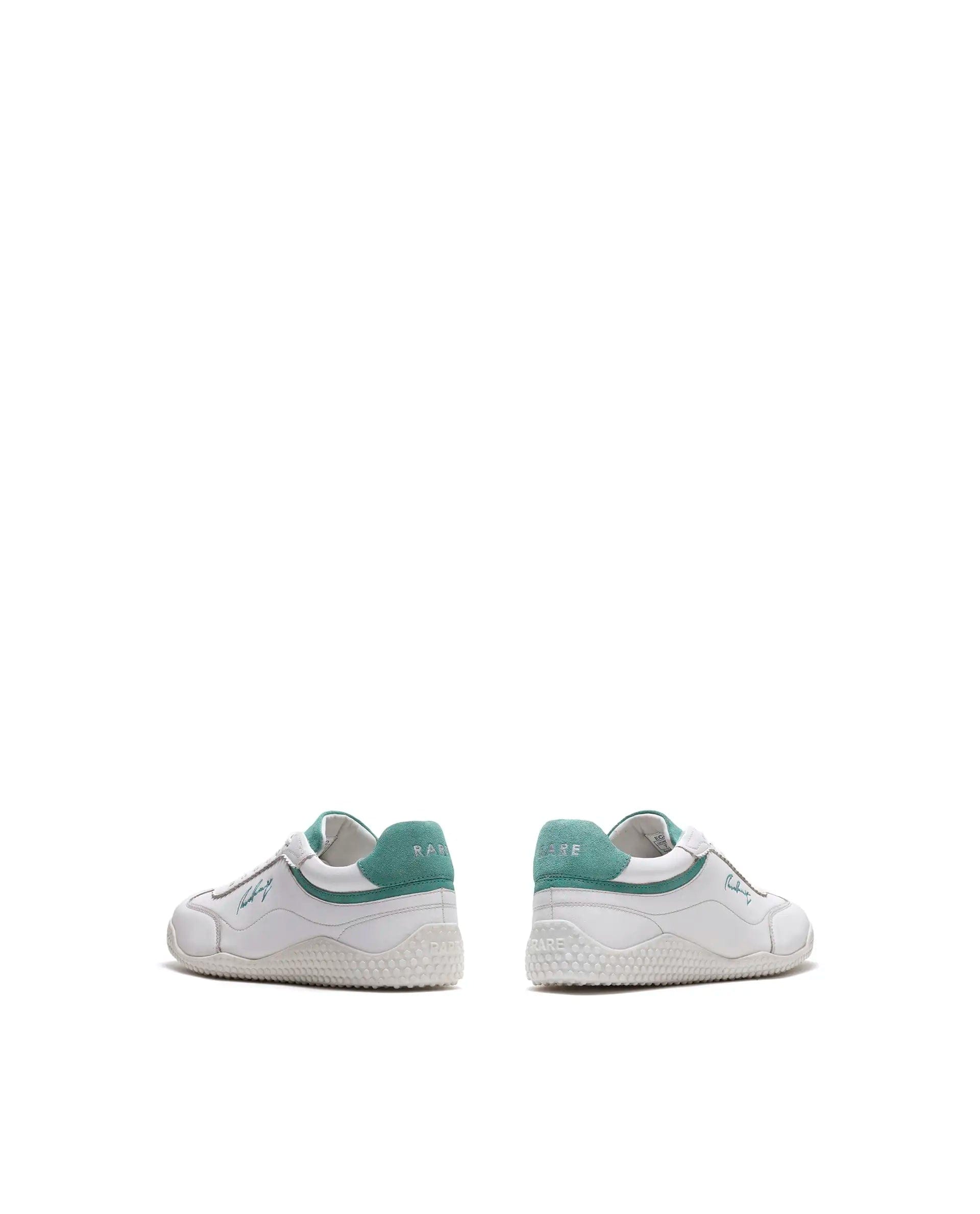 RAREZ Rare Rabbit Men's Echo White Micro Leather Sneaker
