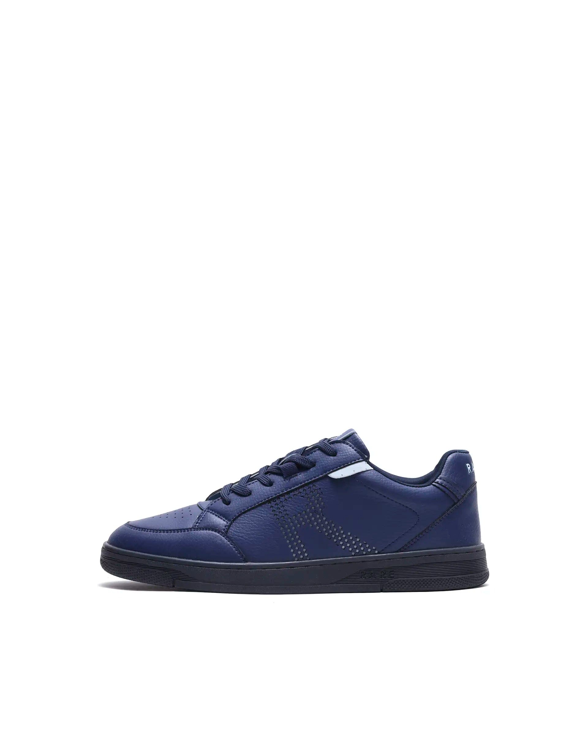Rarez Men's Vorto Navy Micro Leather Sneaker