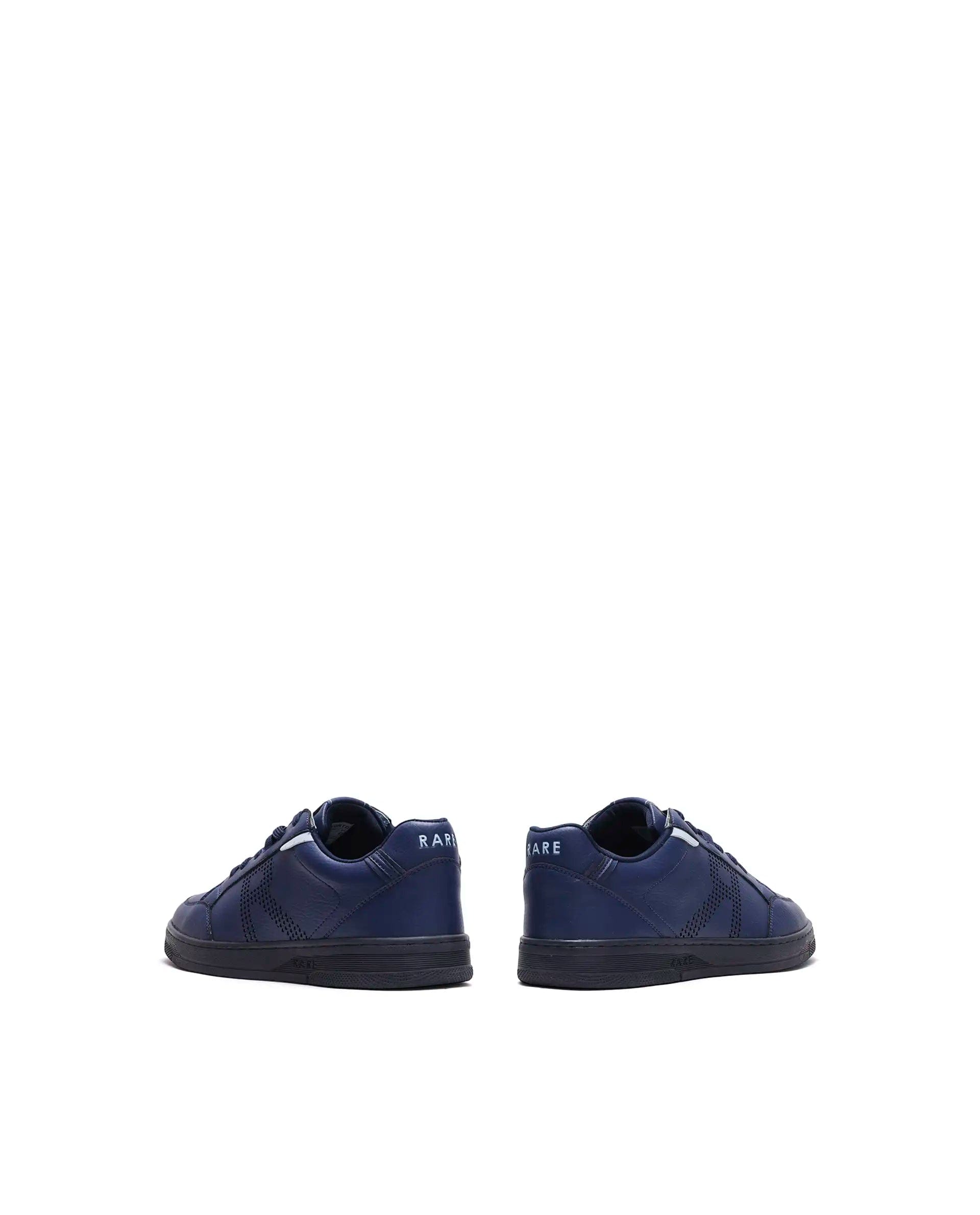 Rarez Men's Vorto Navy Micro Leather Sneaker
