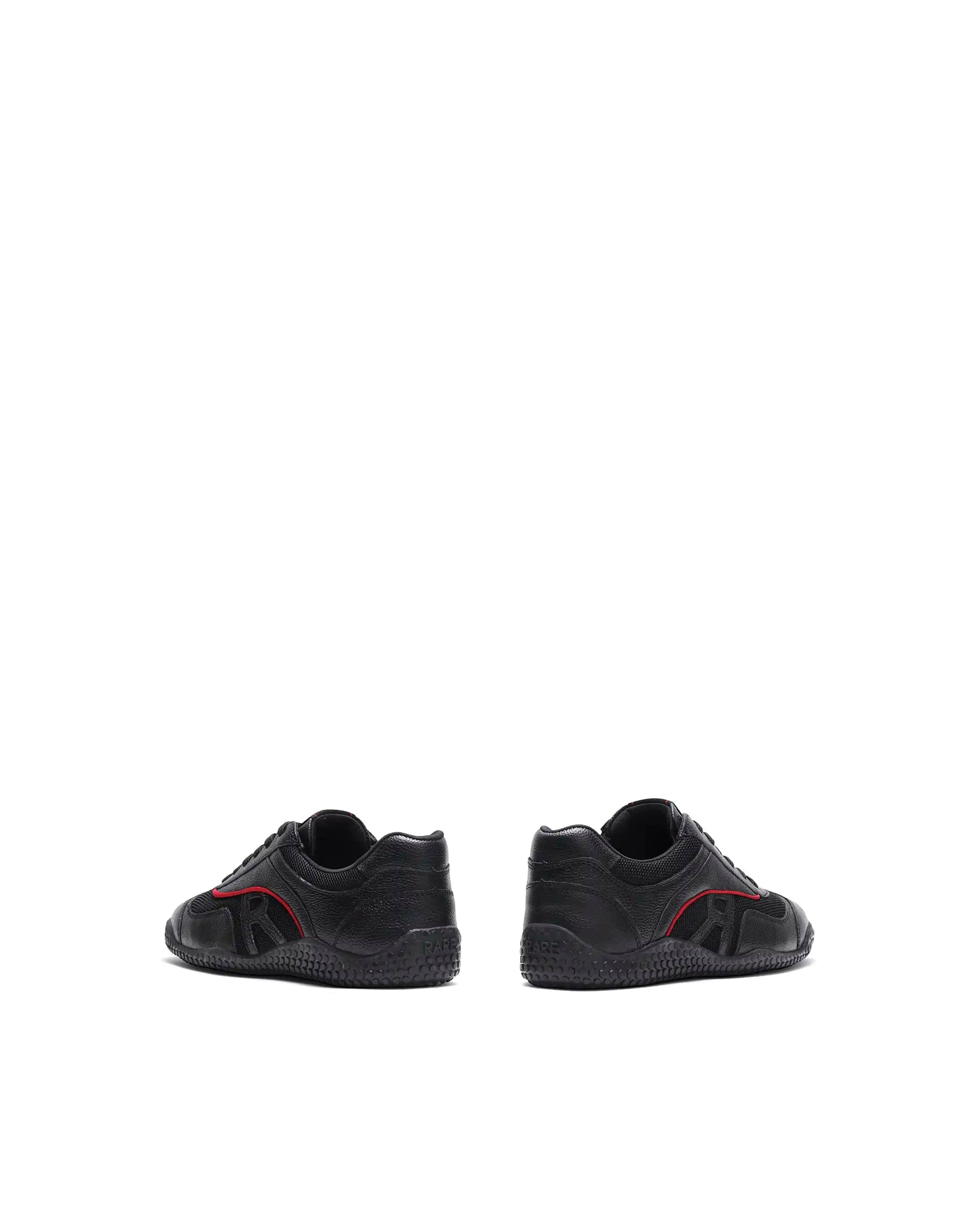 Rarez Men's Nosta Black Leather Sneaker