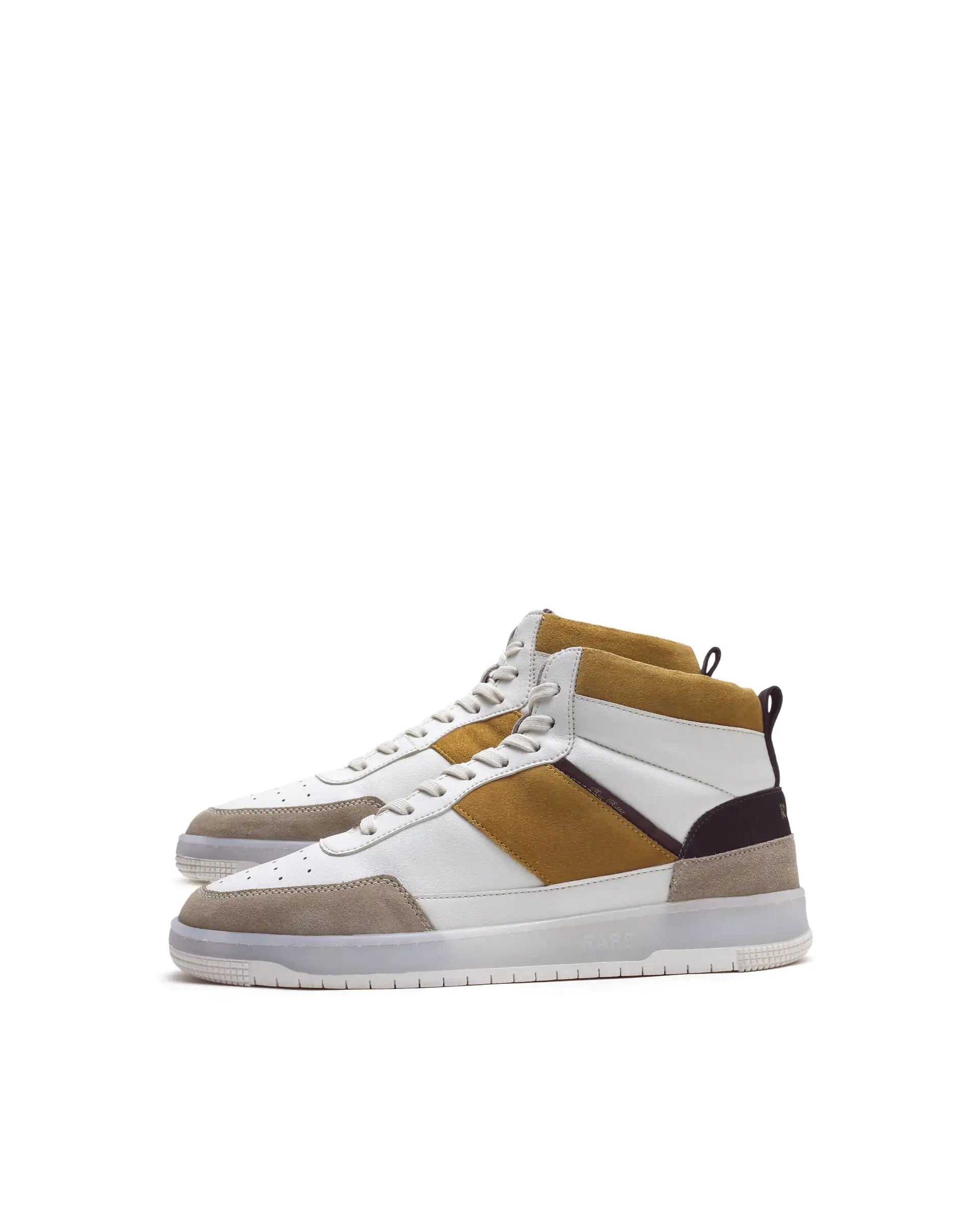RAREZ Rare Rabbit Men's Ignite Mustard Micro Fiber Leather Sneaker