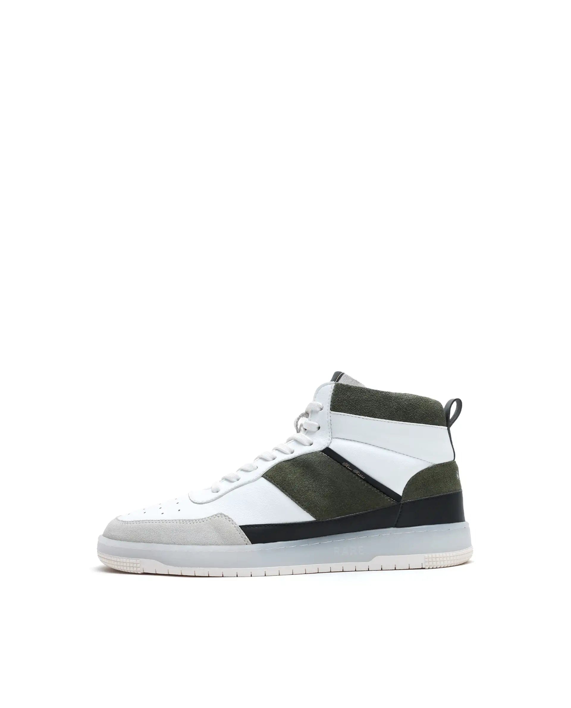 RAREZ Rare Rabbit Men's Ignite Olive Micro Fiber Leather Sneaker