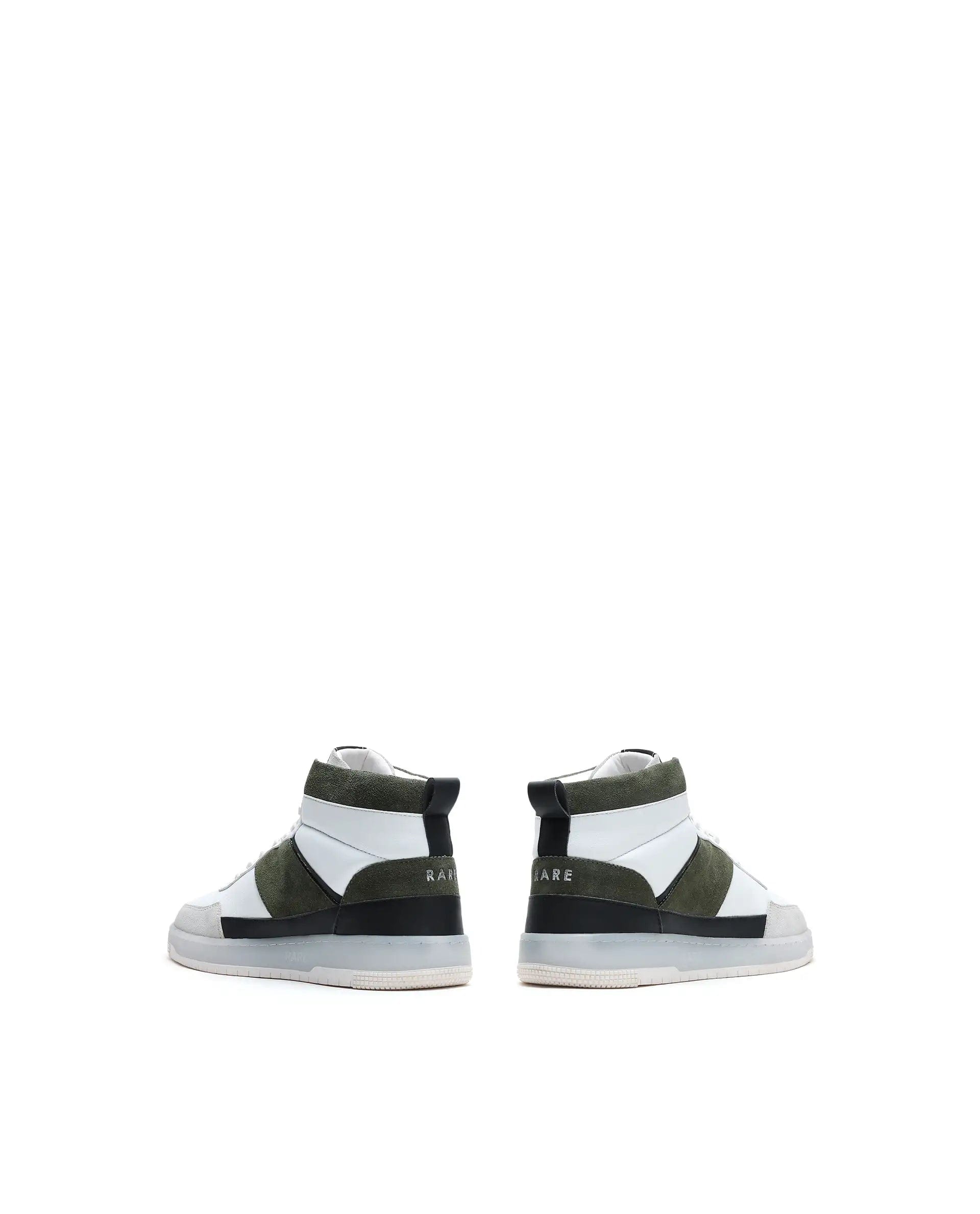 RAREZ Rare Rabbit Men's Ignite Olive Micro Fiber Leather Sneaker