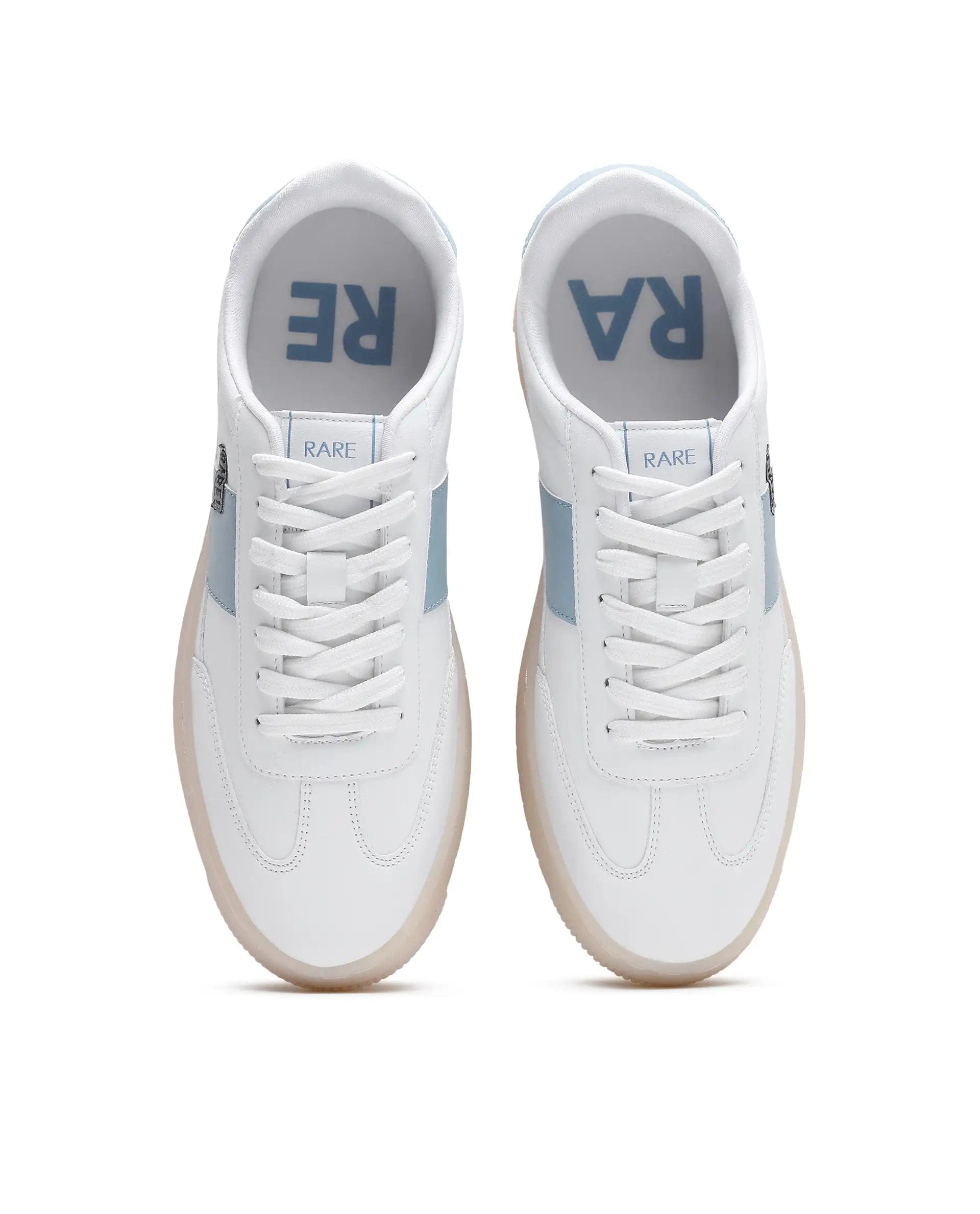 RAREZ Rare Rabbit Men's Sirius 86 Blue Micro Leather Sneaker