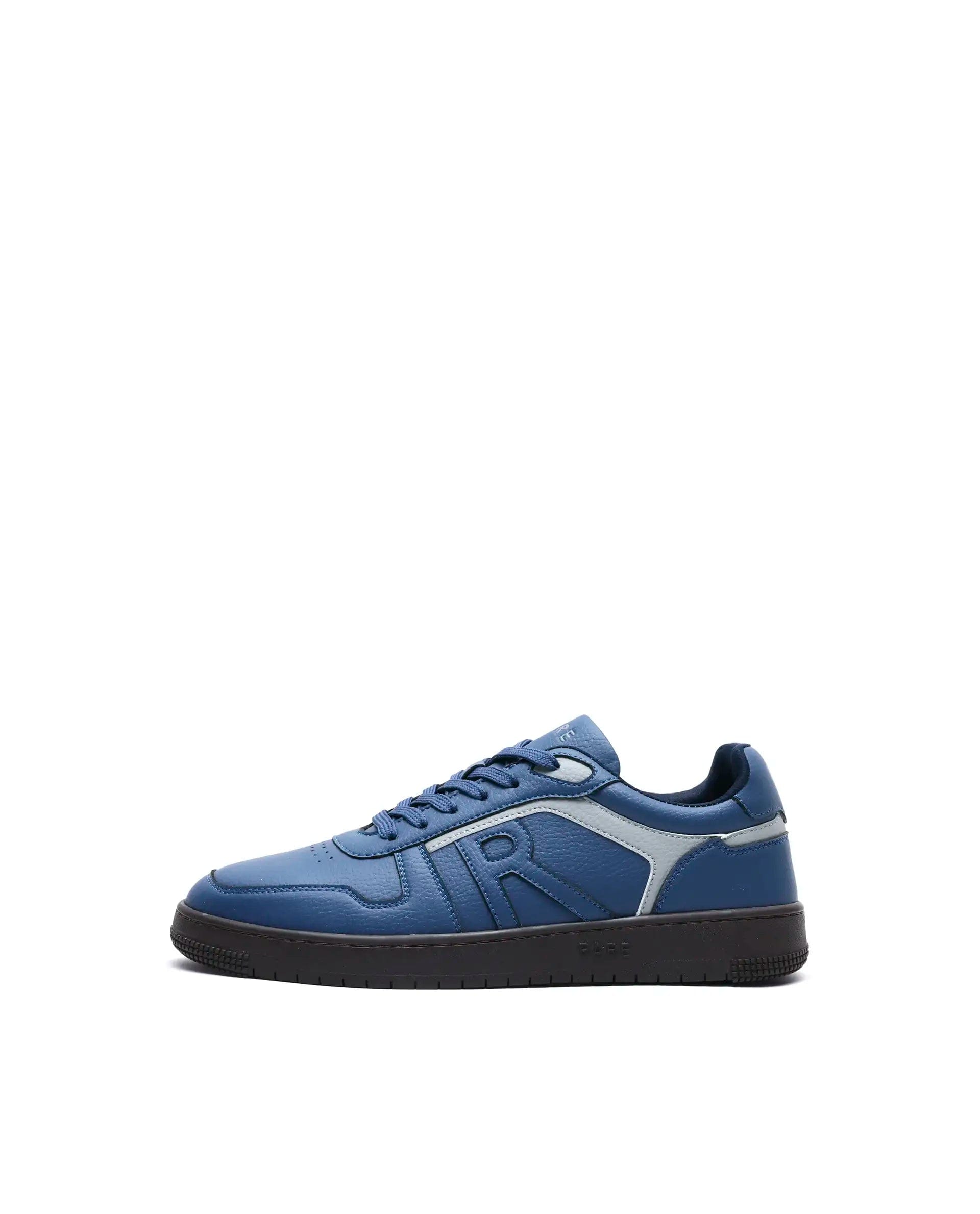 RAREZ Rare Rabbit Men's Lexis Navy Micro Leather Sneaker