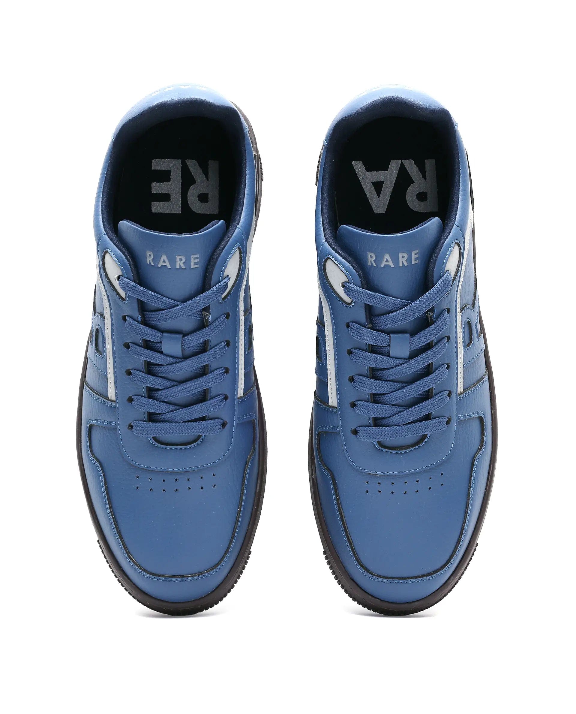 RAREZ Rare Rabbit Men's Lexis Navy Micro Leather Sneaker
