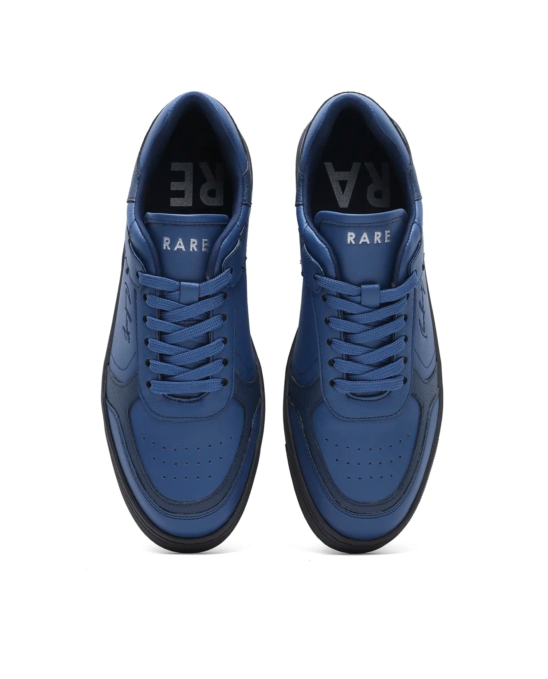 RAREZ Rare Rabbit Men's Inforo Navy Micro Leather Sneaker