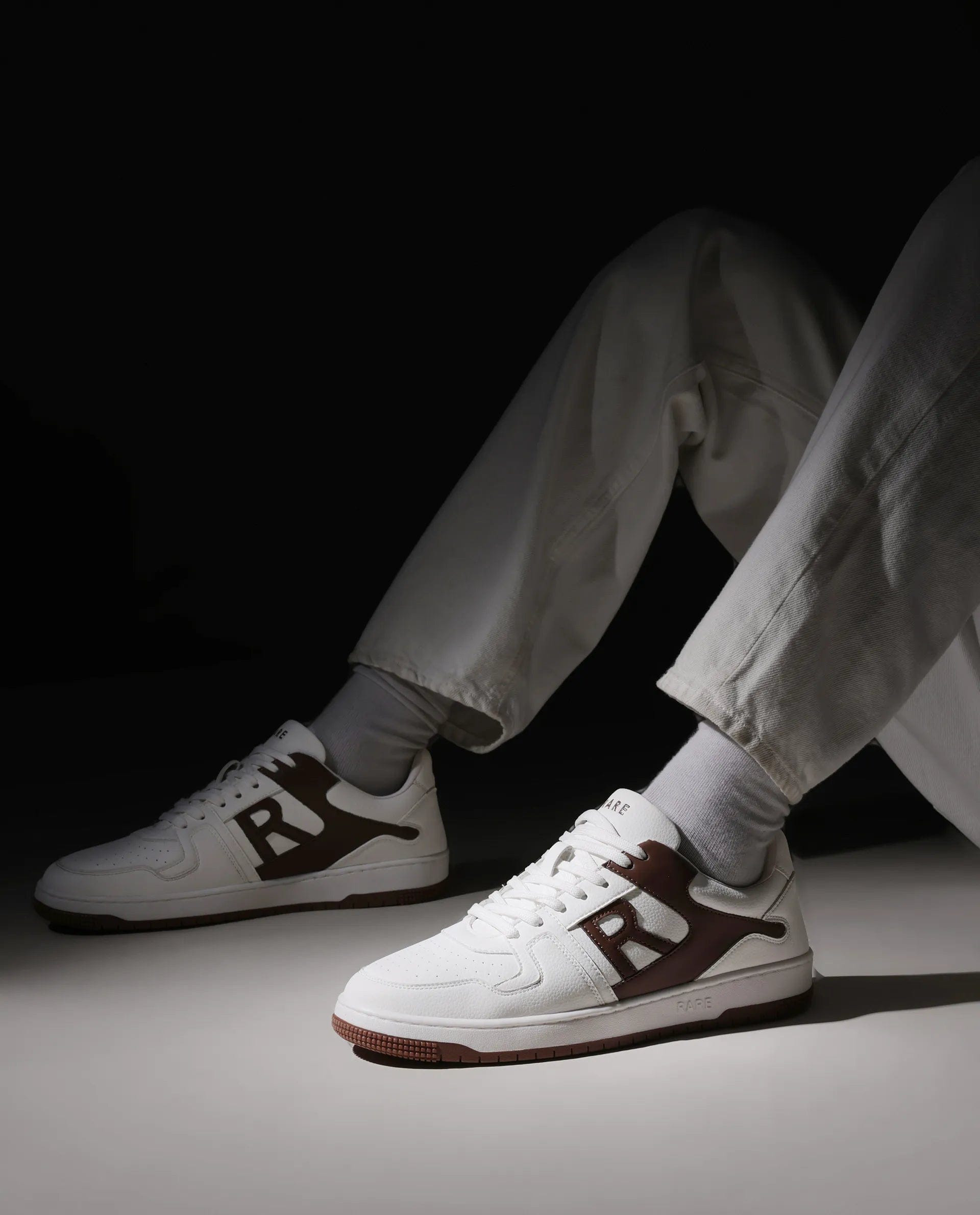 RAREZ Rare Rabbit Men's Phantom Brown Micro Fiber Navy Causal Sneaker
