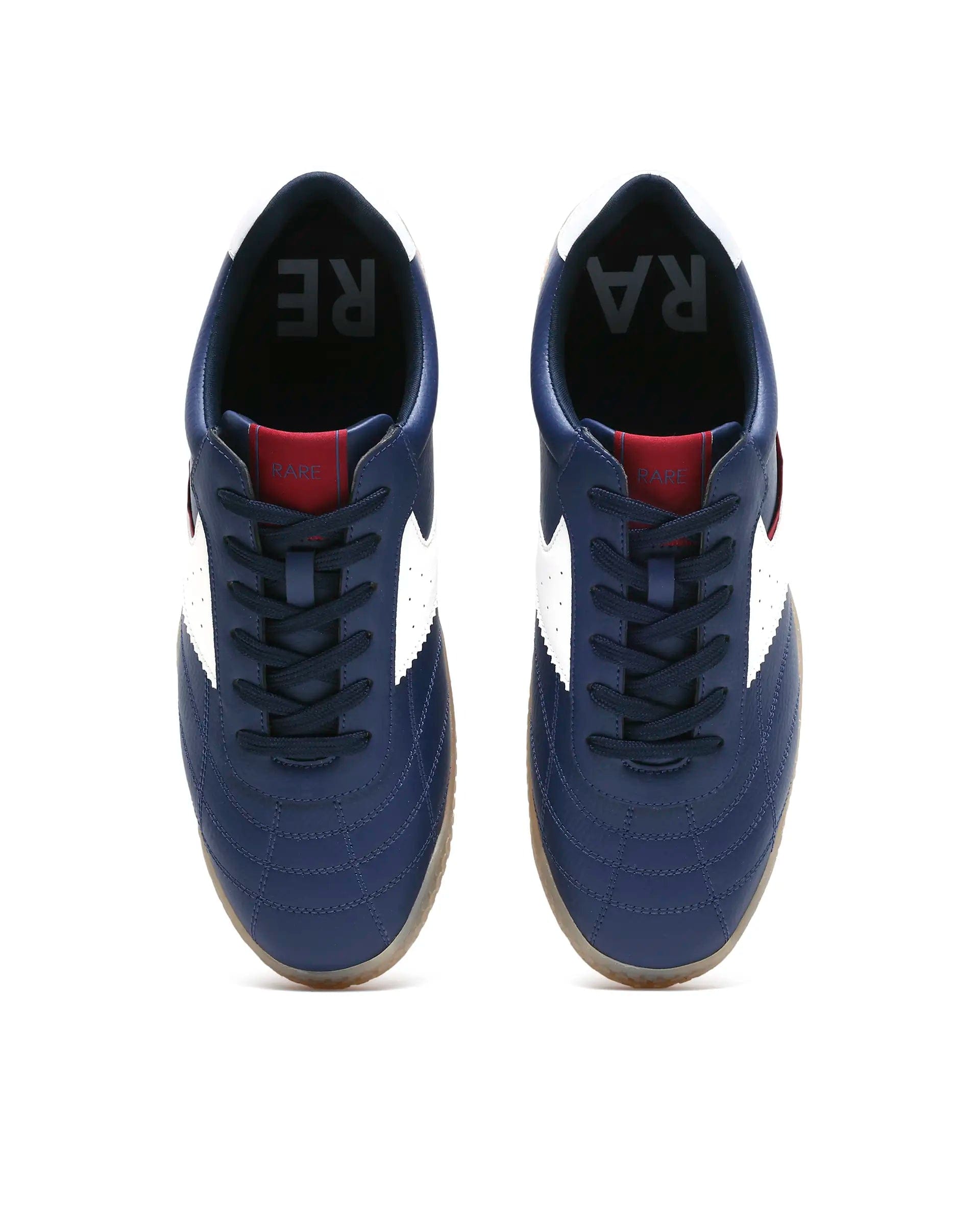 Rarez Men's Crock Navy Micro Fiber Leather Sneaker