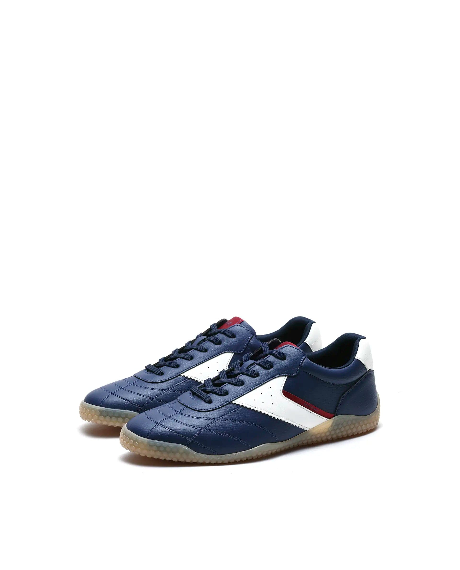 Rarez Men's Crock Navy Micro Fiber Leather Sneaker