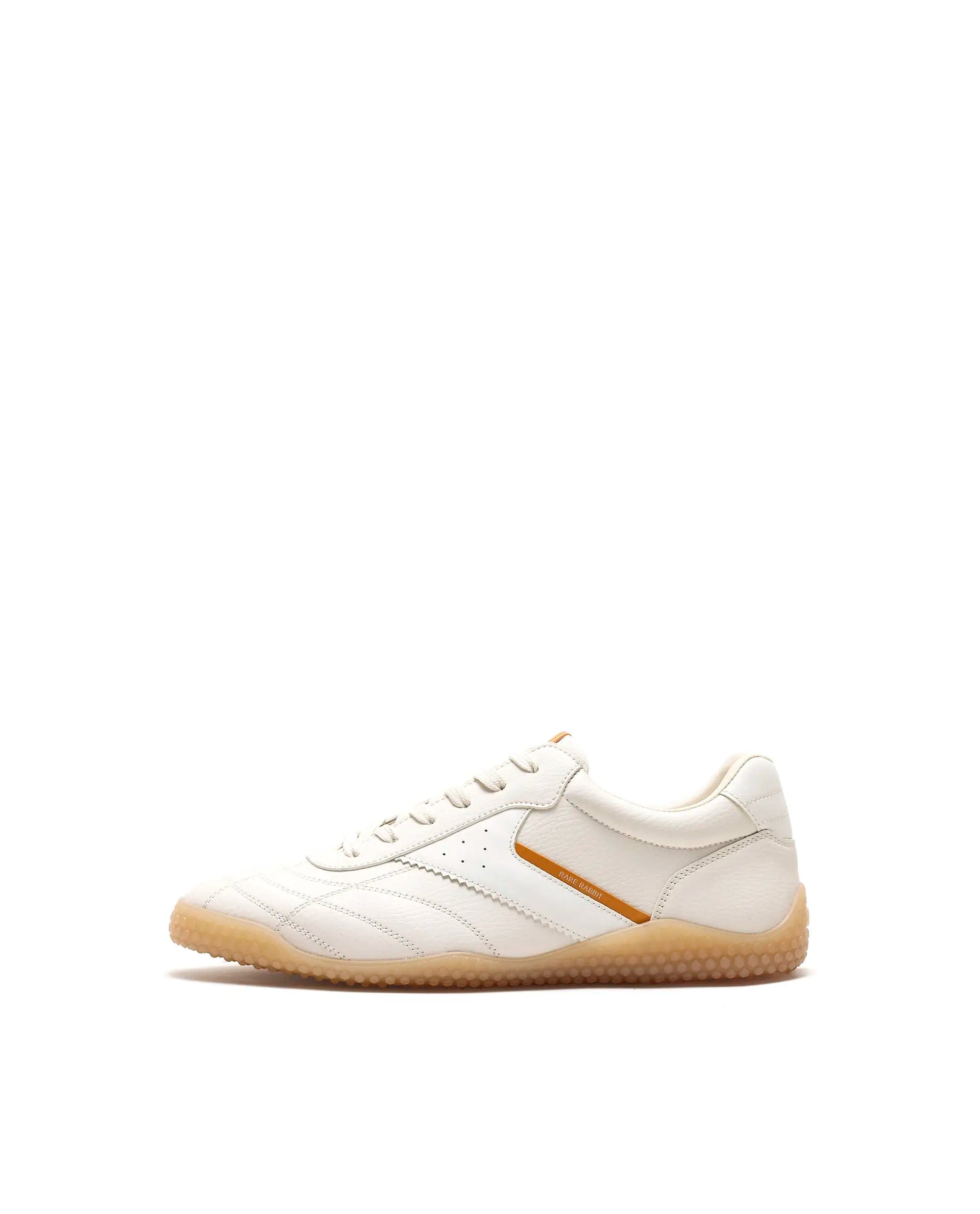 Rarez Men's Crock Light Beige Micro Fiber Leather Sneaker