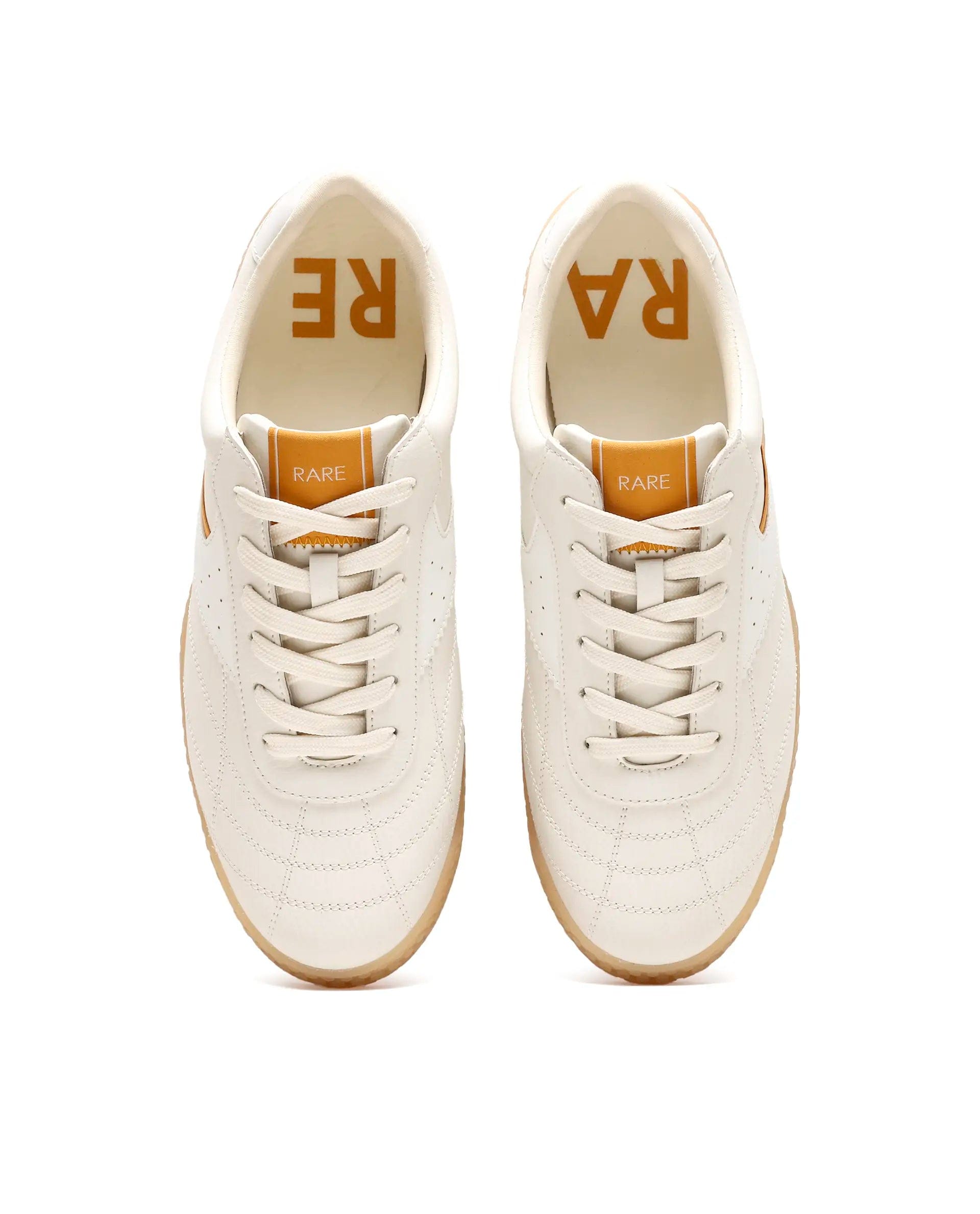 Rarez Men's Crock Light Beige Micro Fiber Leather Sneaker