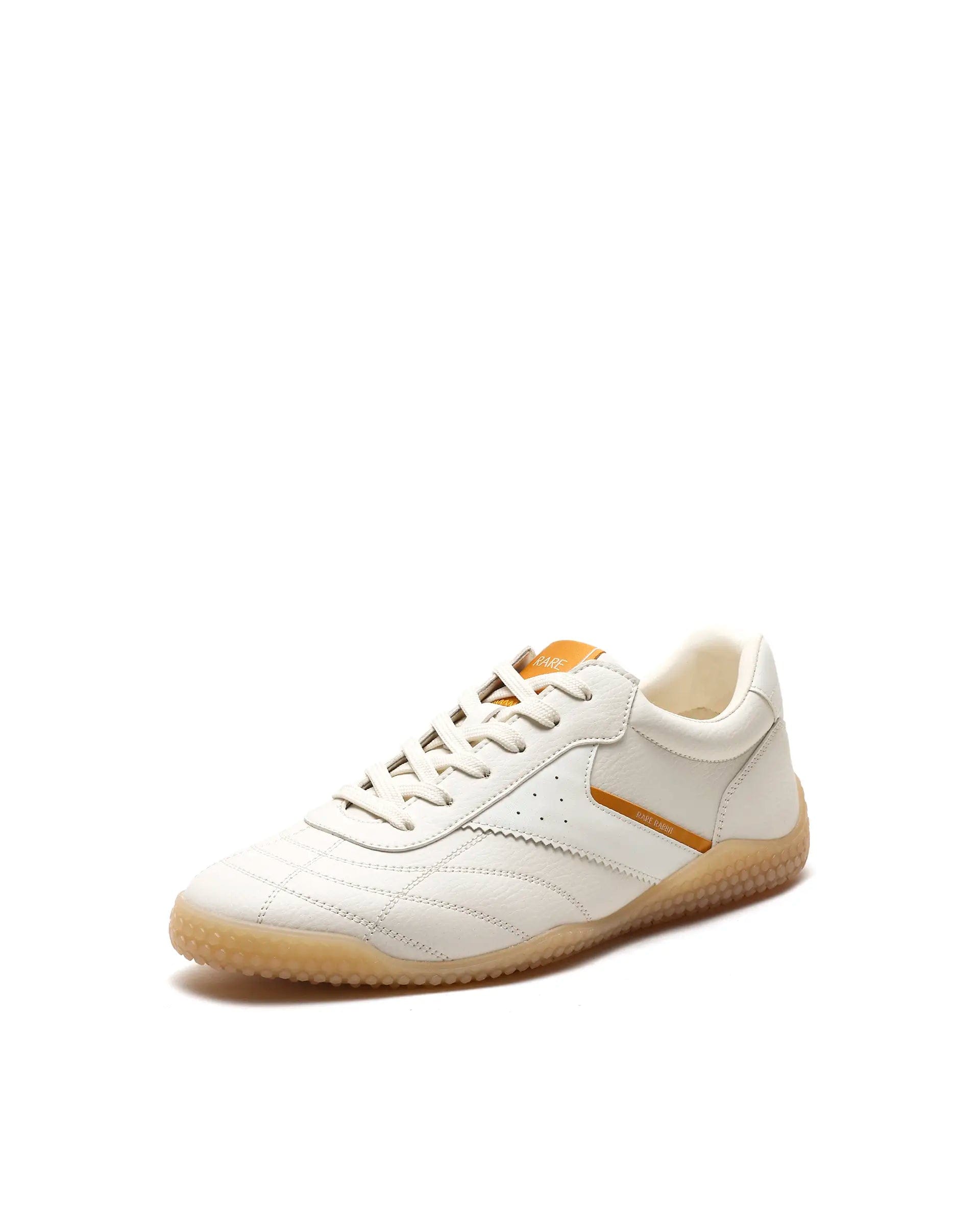 Rarez Men's Crock Light Beige Micro Fiber Leather Sneaker