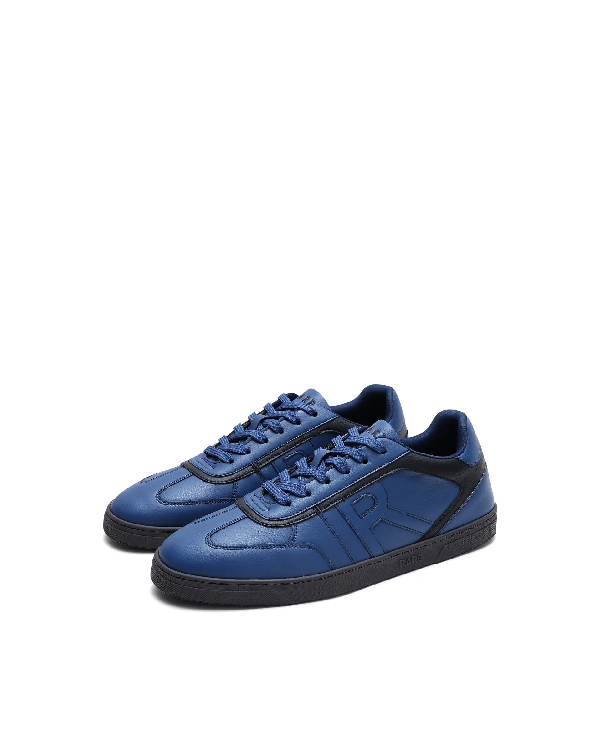 RAREZ Rare Rabbit Men's Dual Navy Micro Leather Sneaker