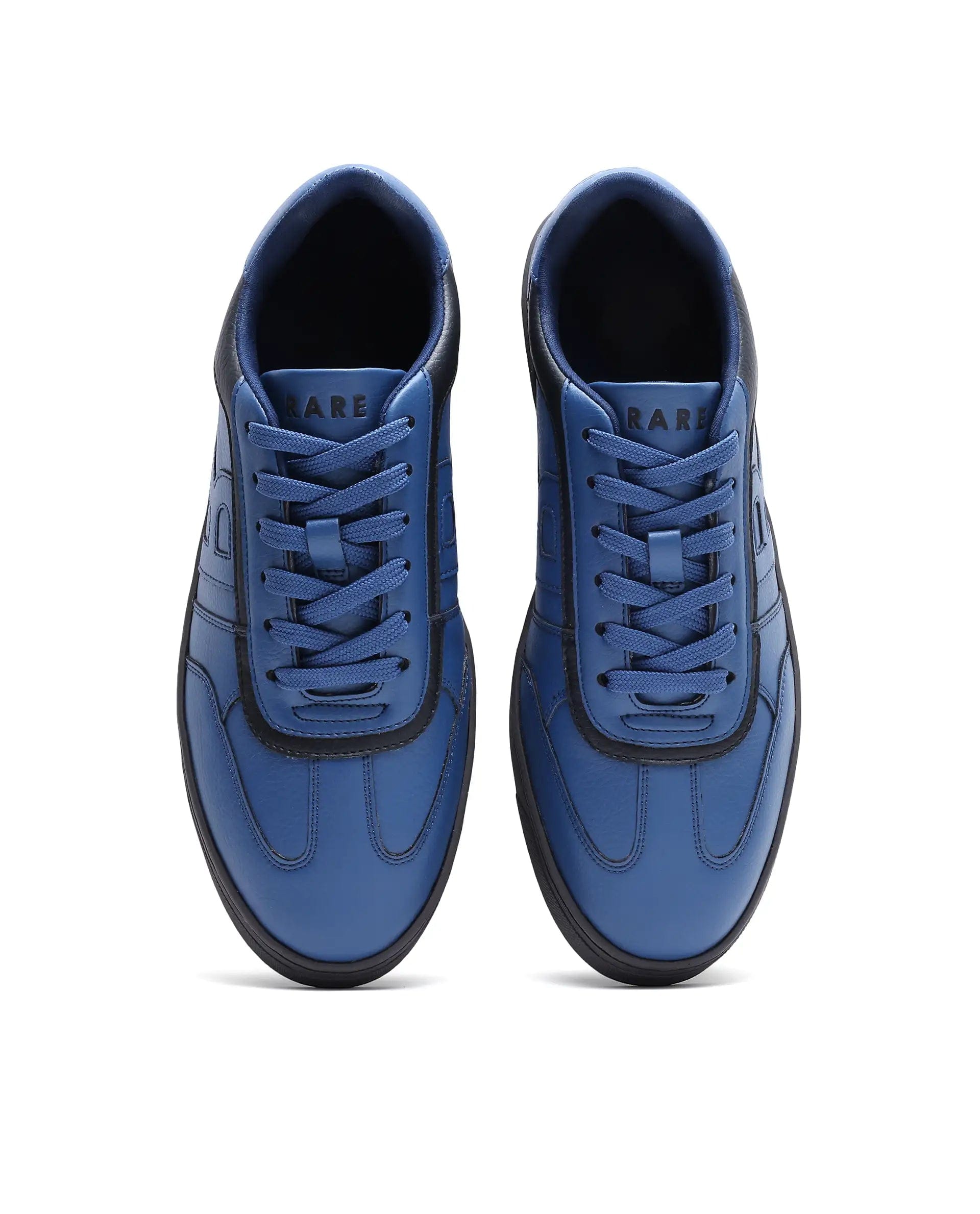 RAREZ Rare Rabbit Men's Dual Navy Micro Leather Sneaker