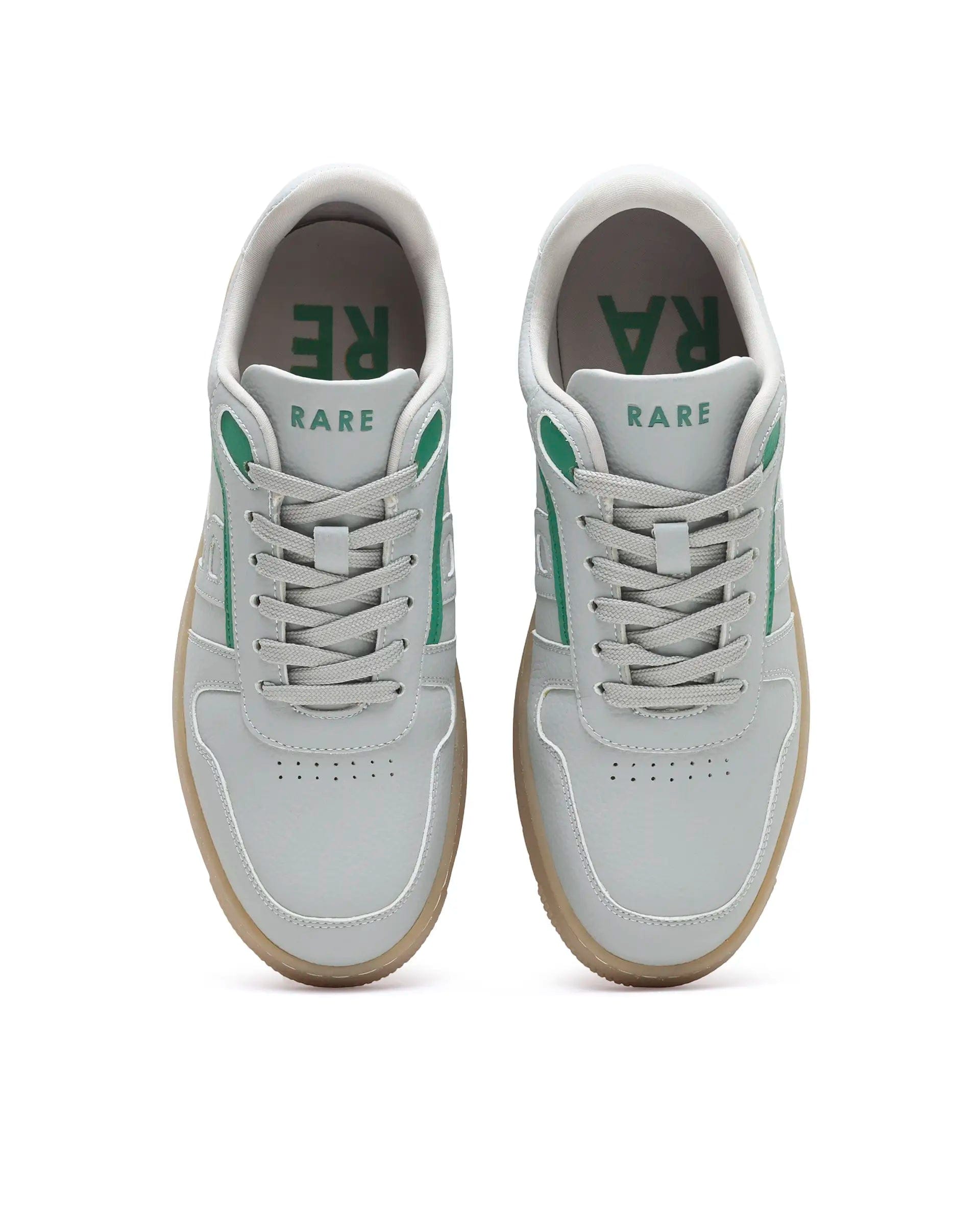 RAREZ Rare Rabbit Men's Lexis Grey Micro Leather Sneaker