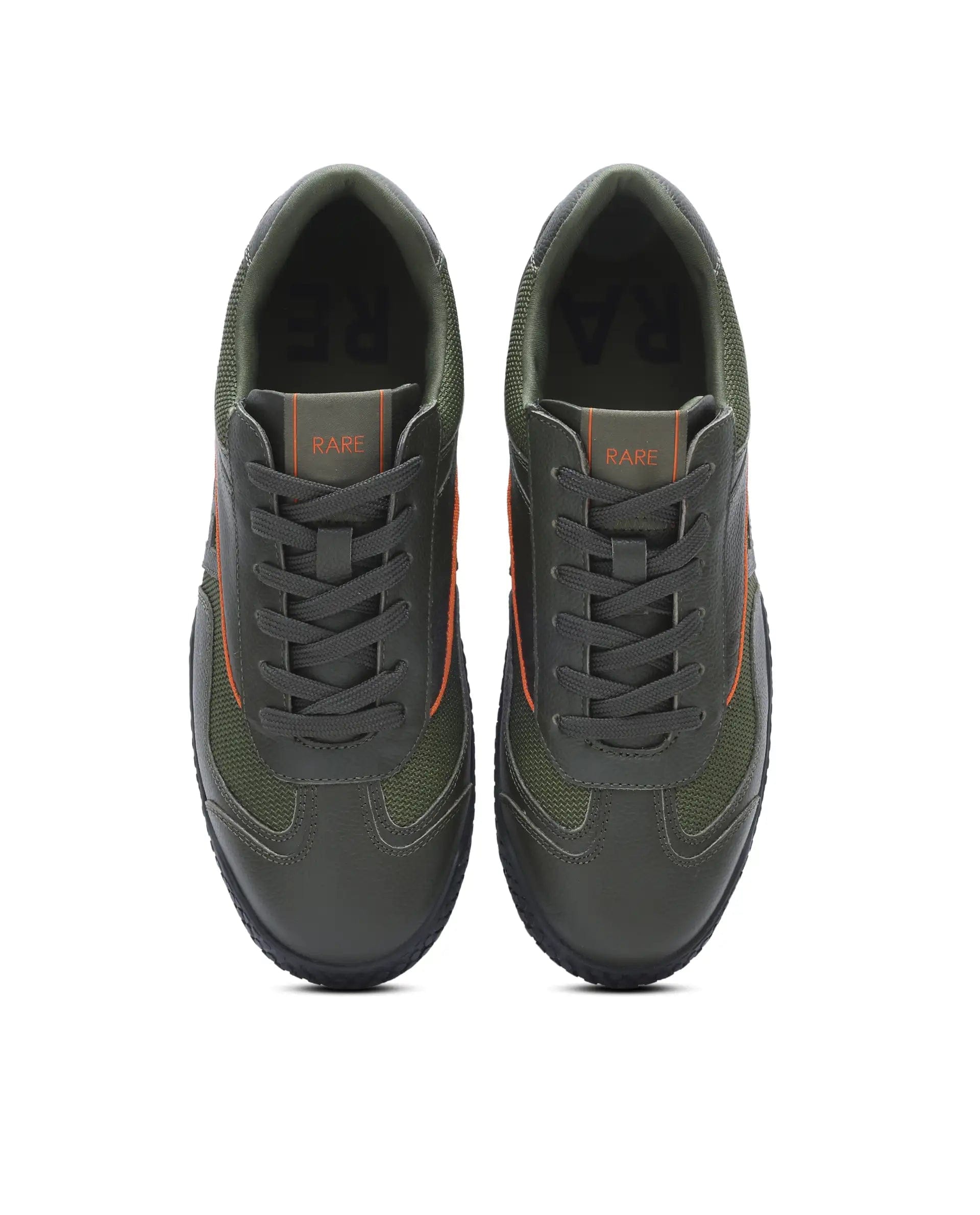 Rarez Men's Nosta Olive Leather Sneaker