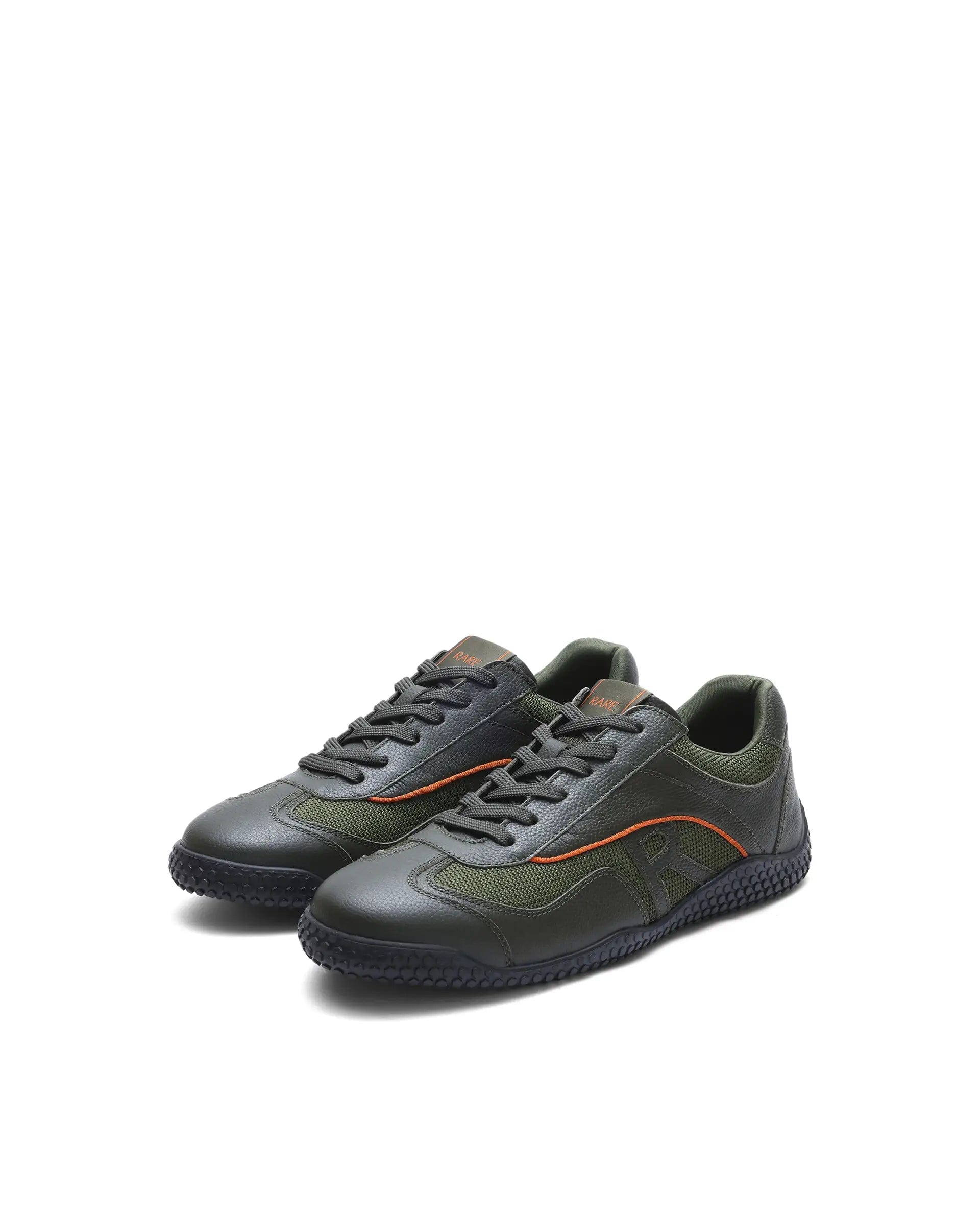Rarez Men's Nosta Olive Leather Sneaker