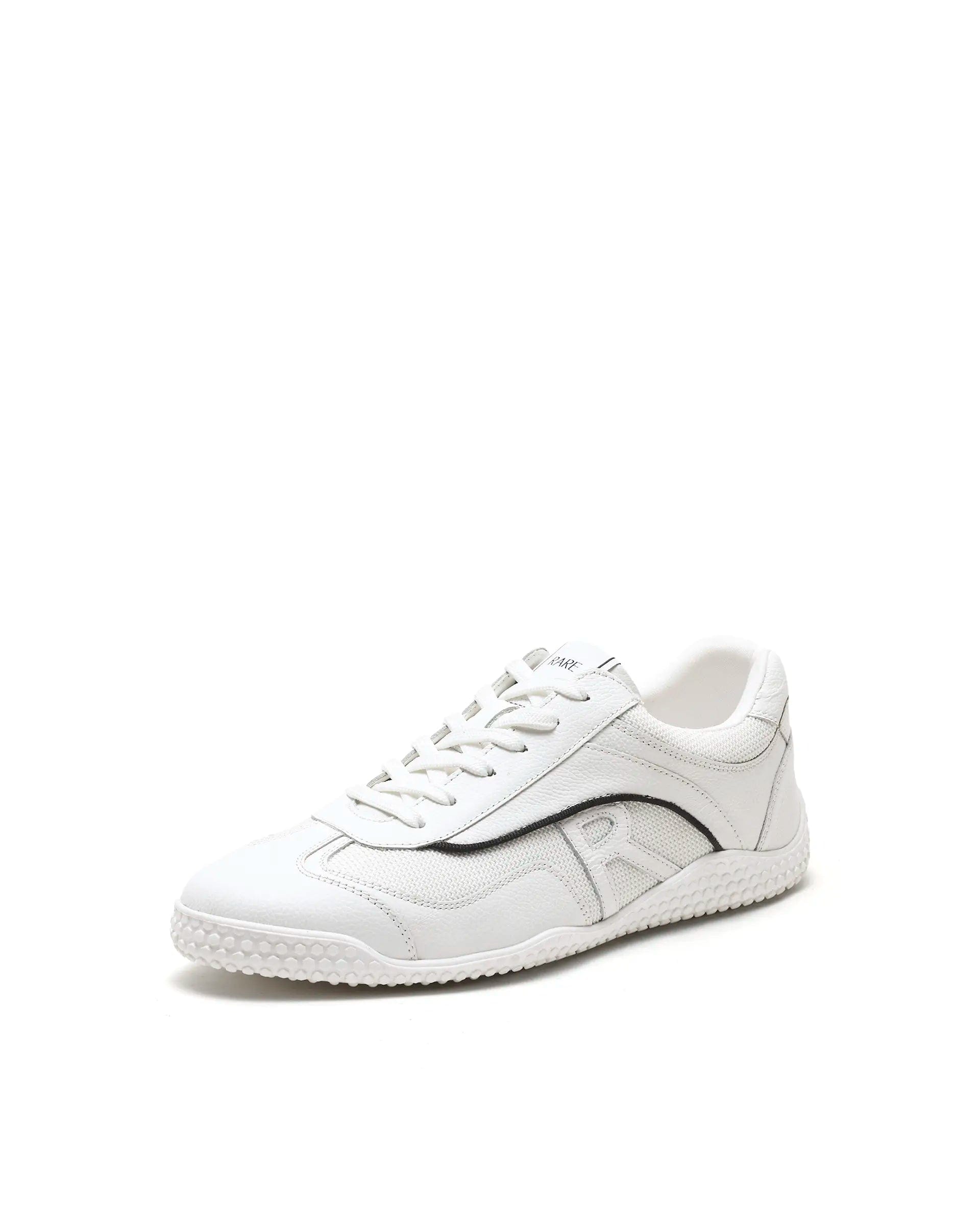 Rarez Men's Nosta White Mesh and leather Sneaker