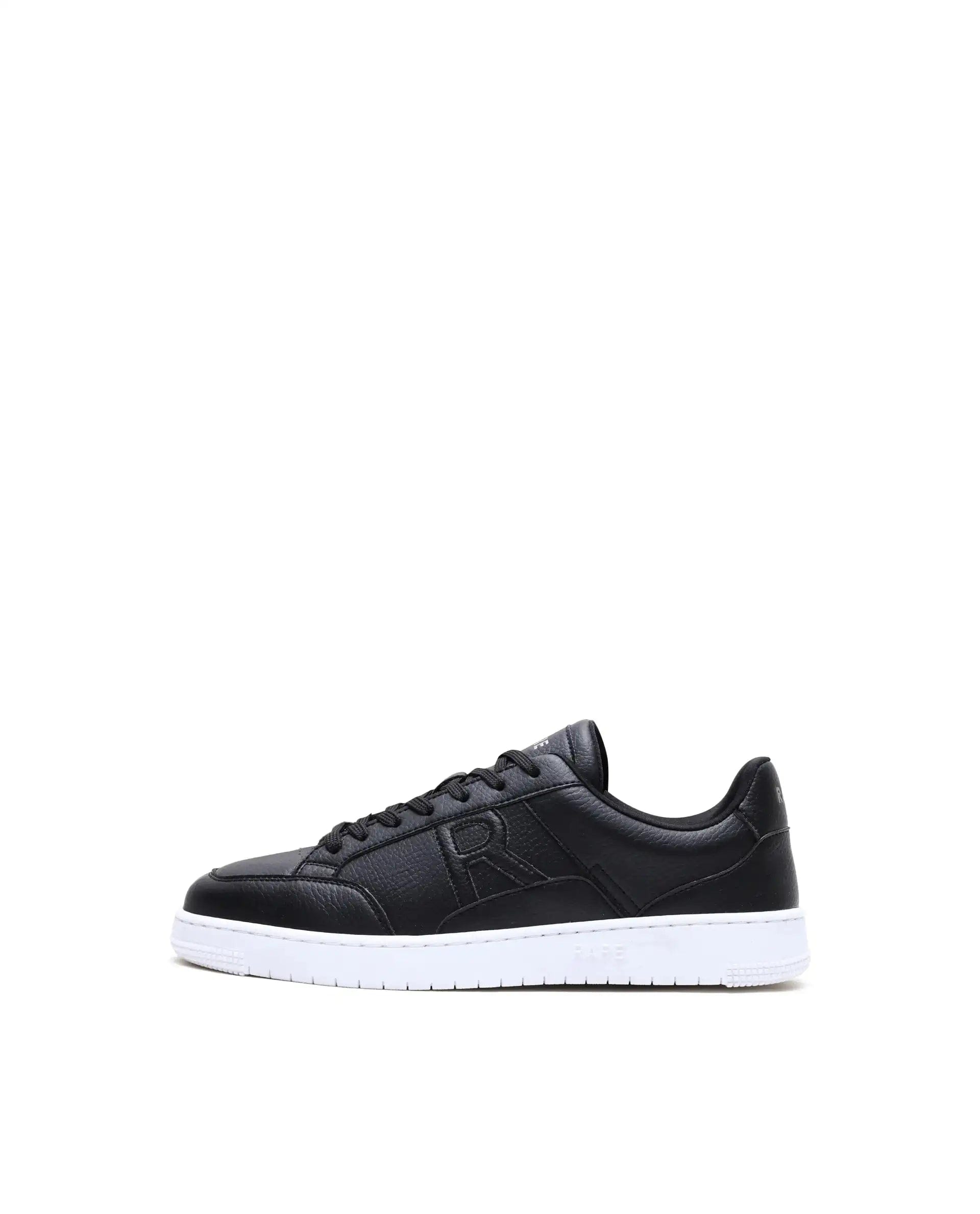 RAREZ Rare Rabbit Men's Lino Black/White Micro Leather Sneaker