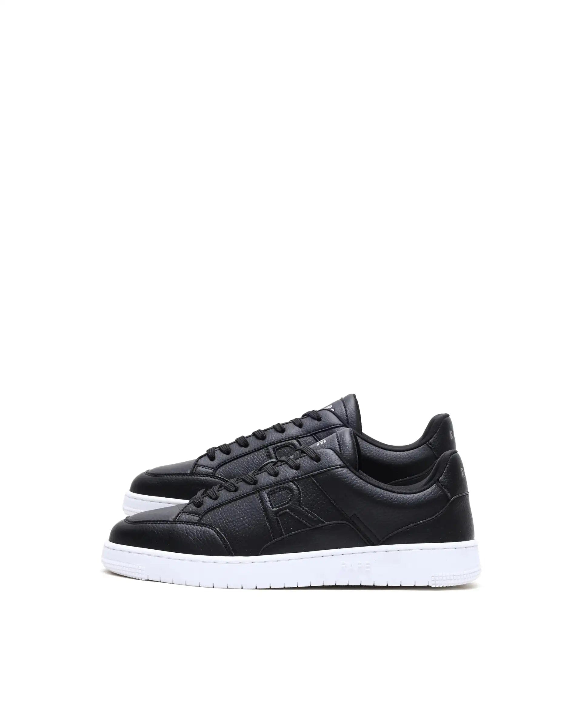 RAREZ Rare Rabbit Men's Lino Black/White Micro Leather Sneaker