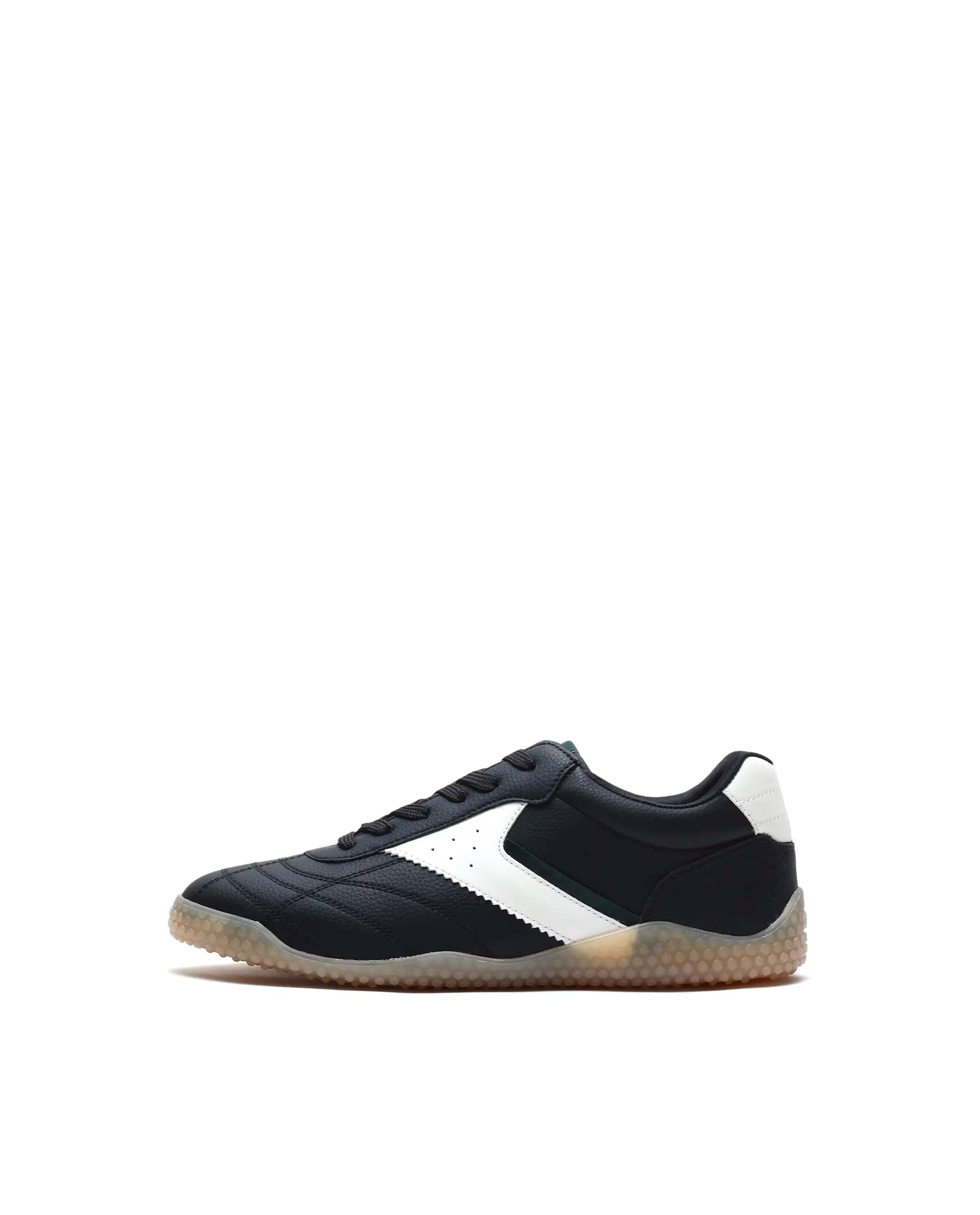 Rarez Men's Crock Black Micro Fiber Leather Sneaker