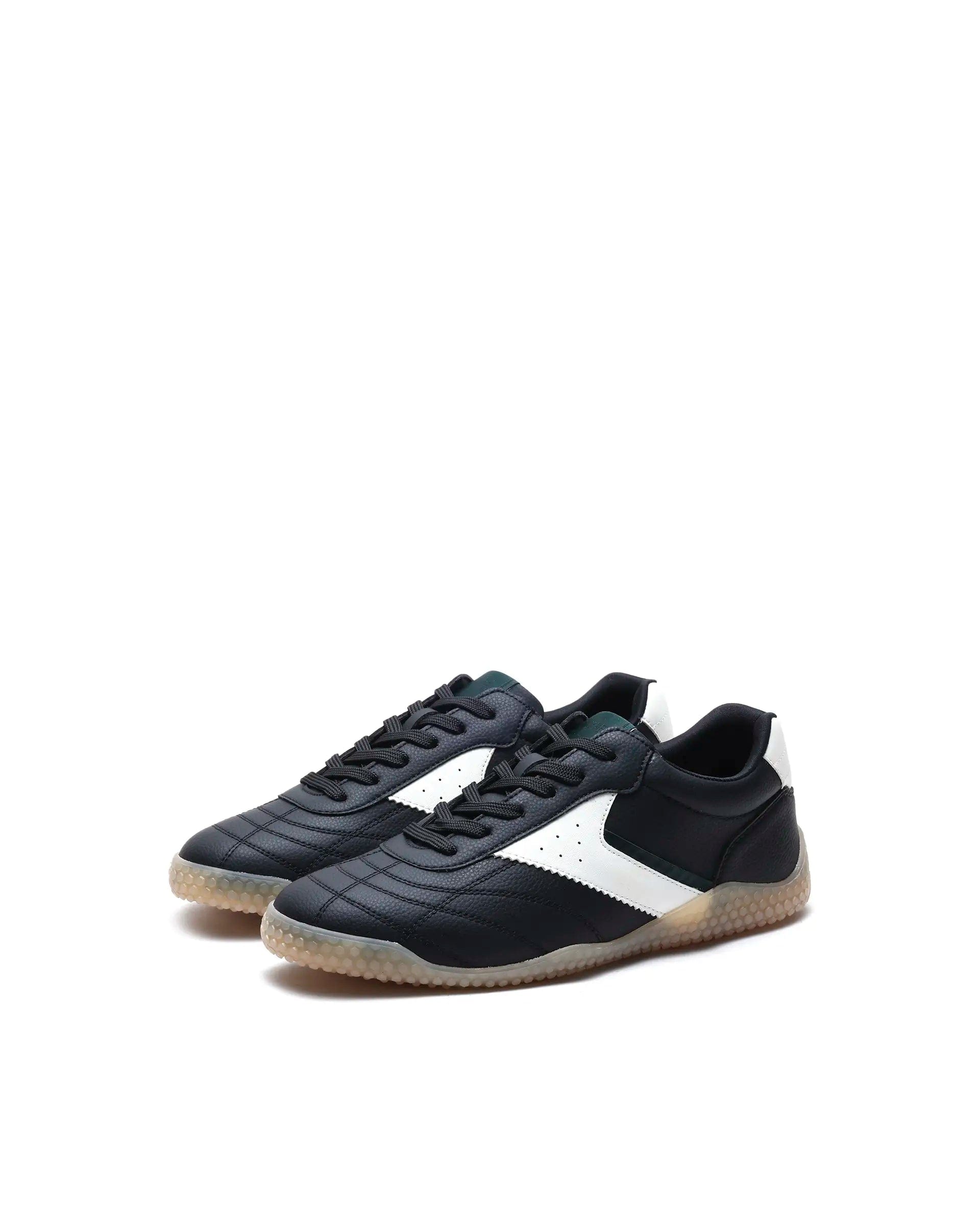 Rarez Men's Crock Black Micro Fiber Leather Sneaker