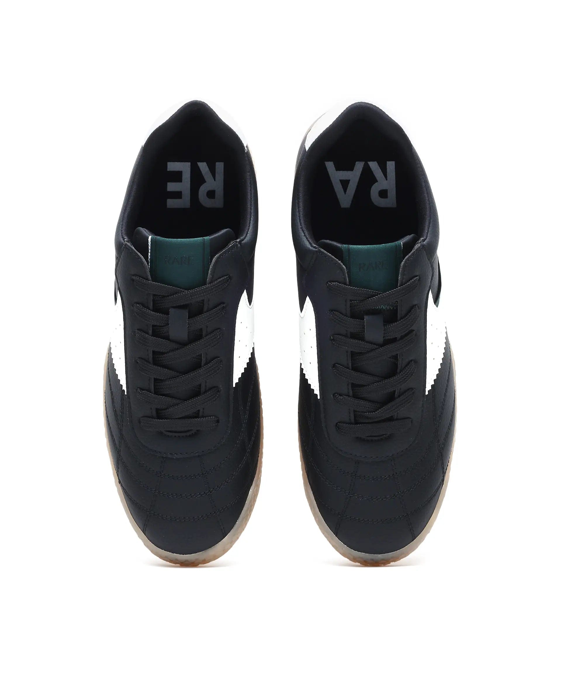 Rarez Men's Crock Black Micro Fiber Leather Sneaker