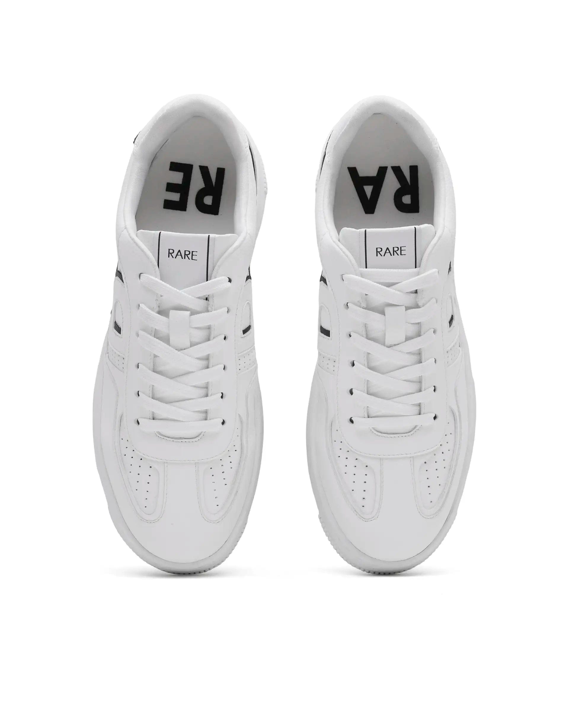 RAREZ Rare Rabbit Men's Volt White Micro Fiber Sneaker