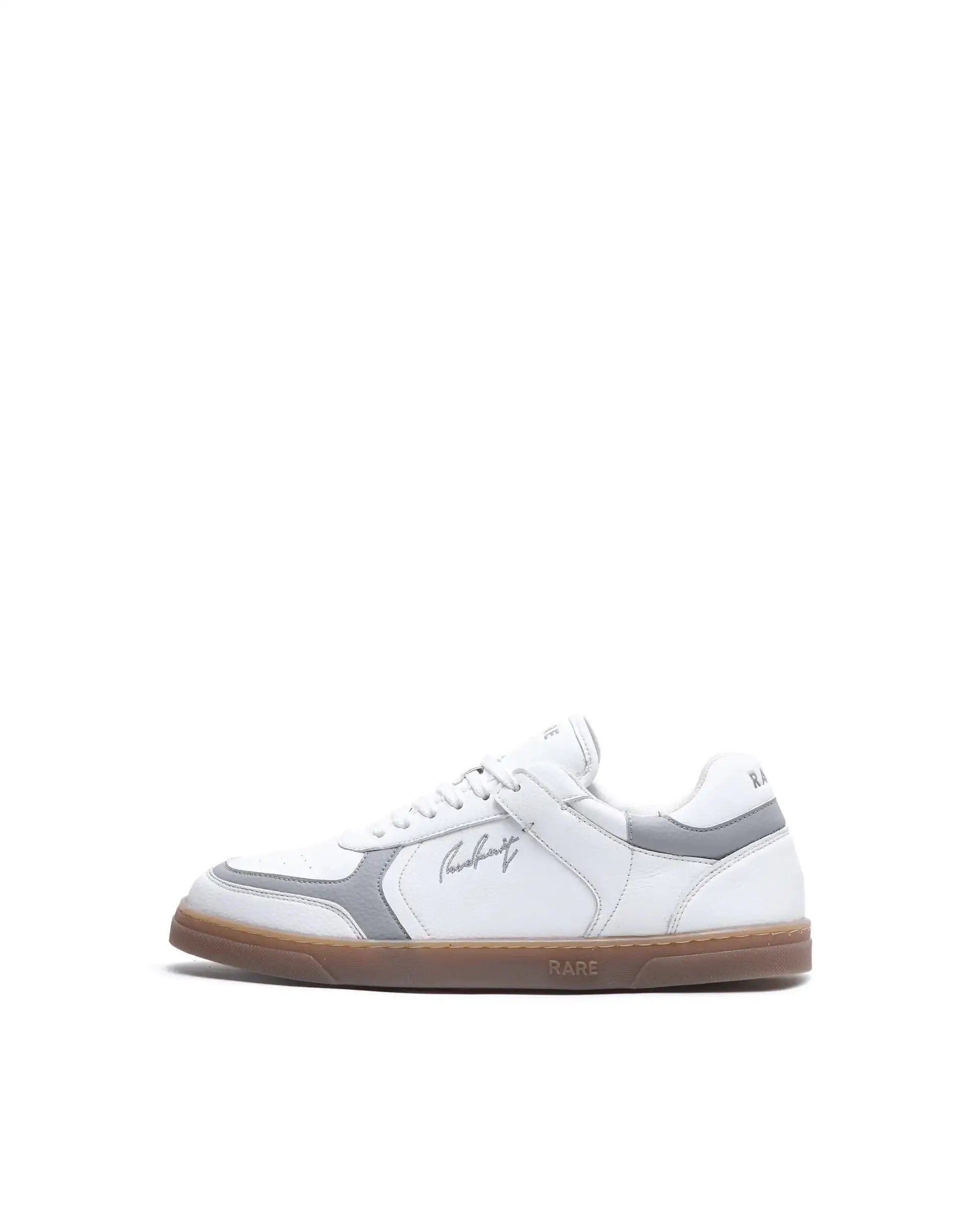 RAREZ Rare Rabbit Men's Inforo White Micro Leather Sneaker