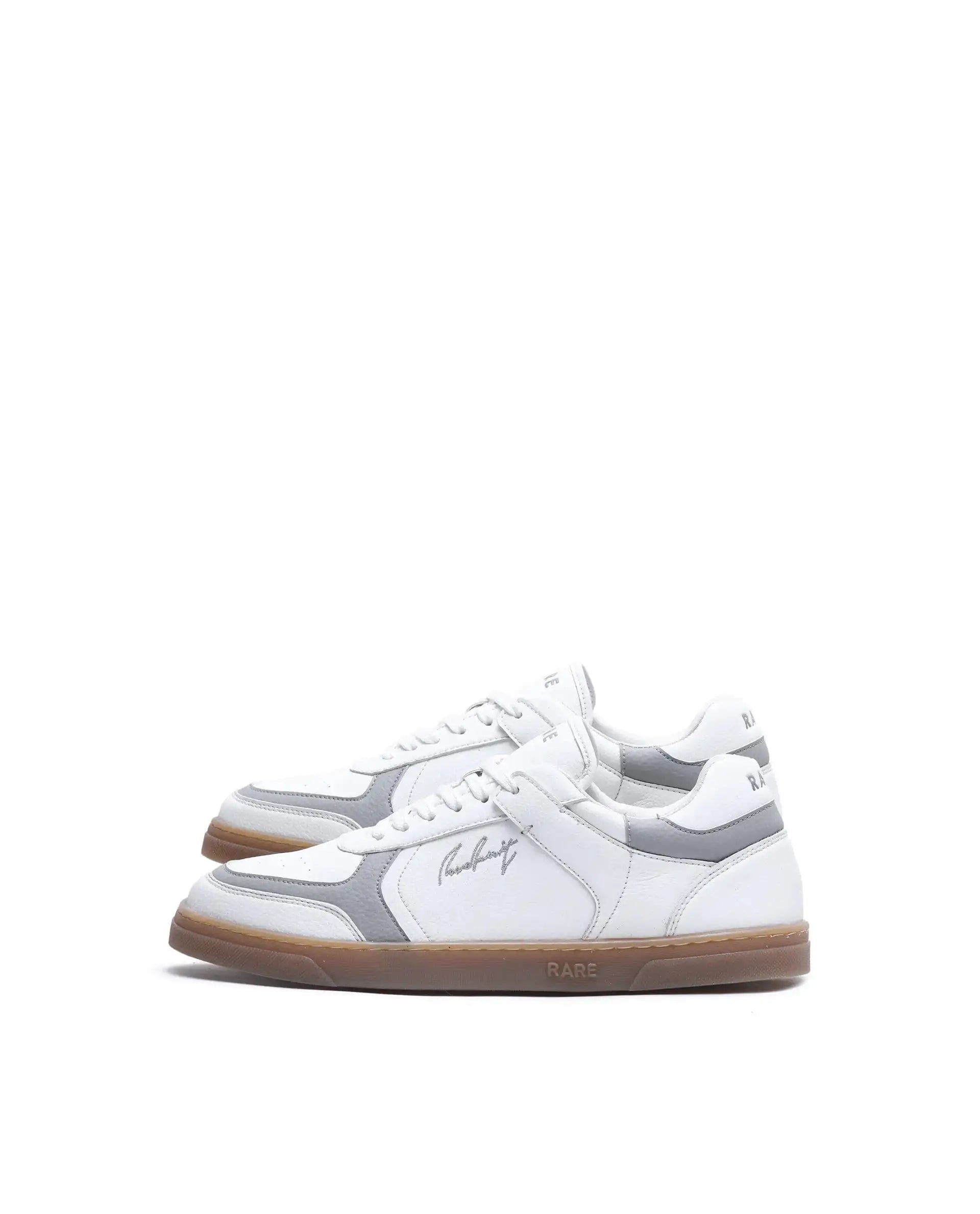 RAREZ Rare Rabbit Men's Inforo White Micro Leather Sneaker